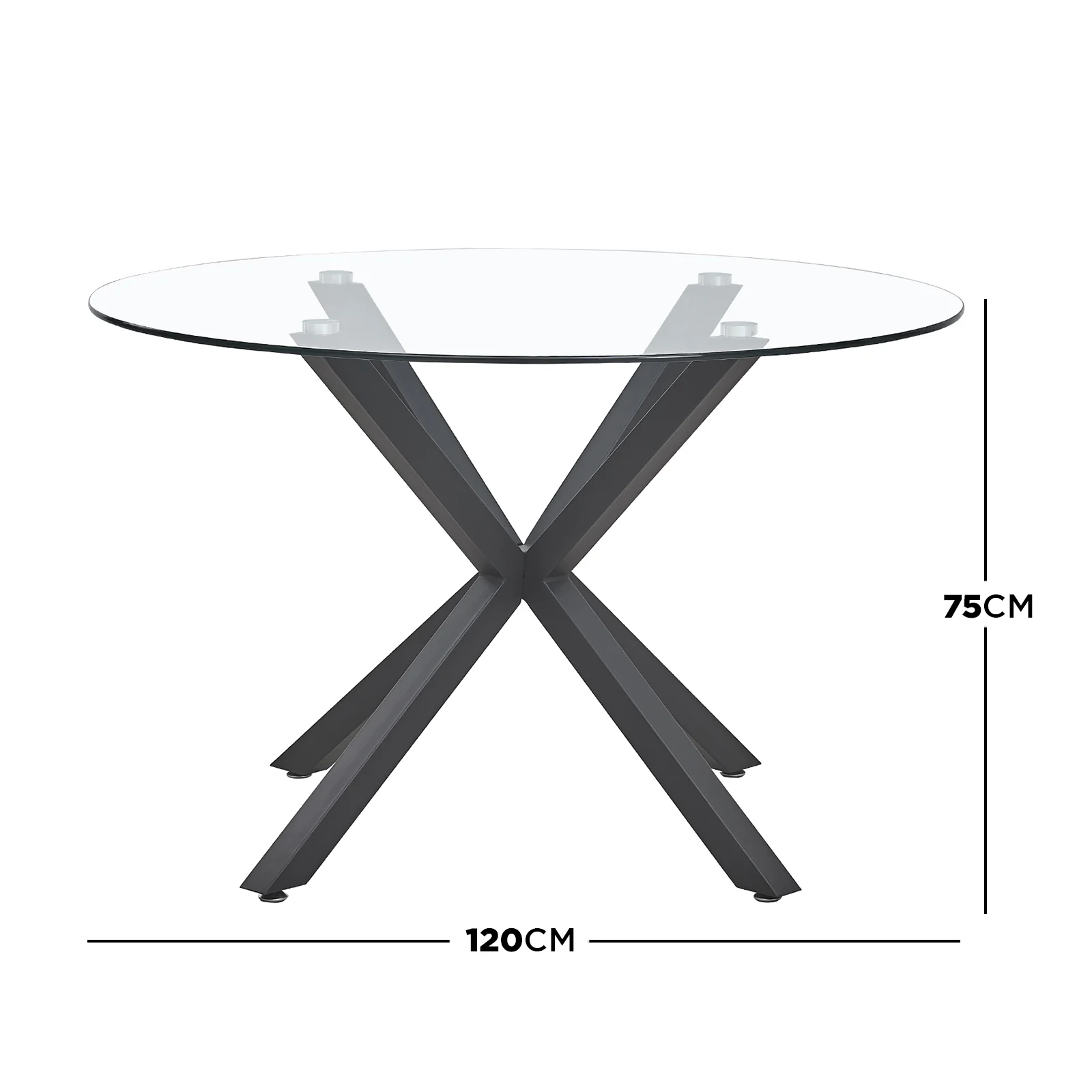 Rylee & Halsa 4 Seater Dining Table & Chair Set in Black - Image 3