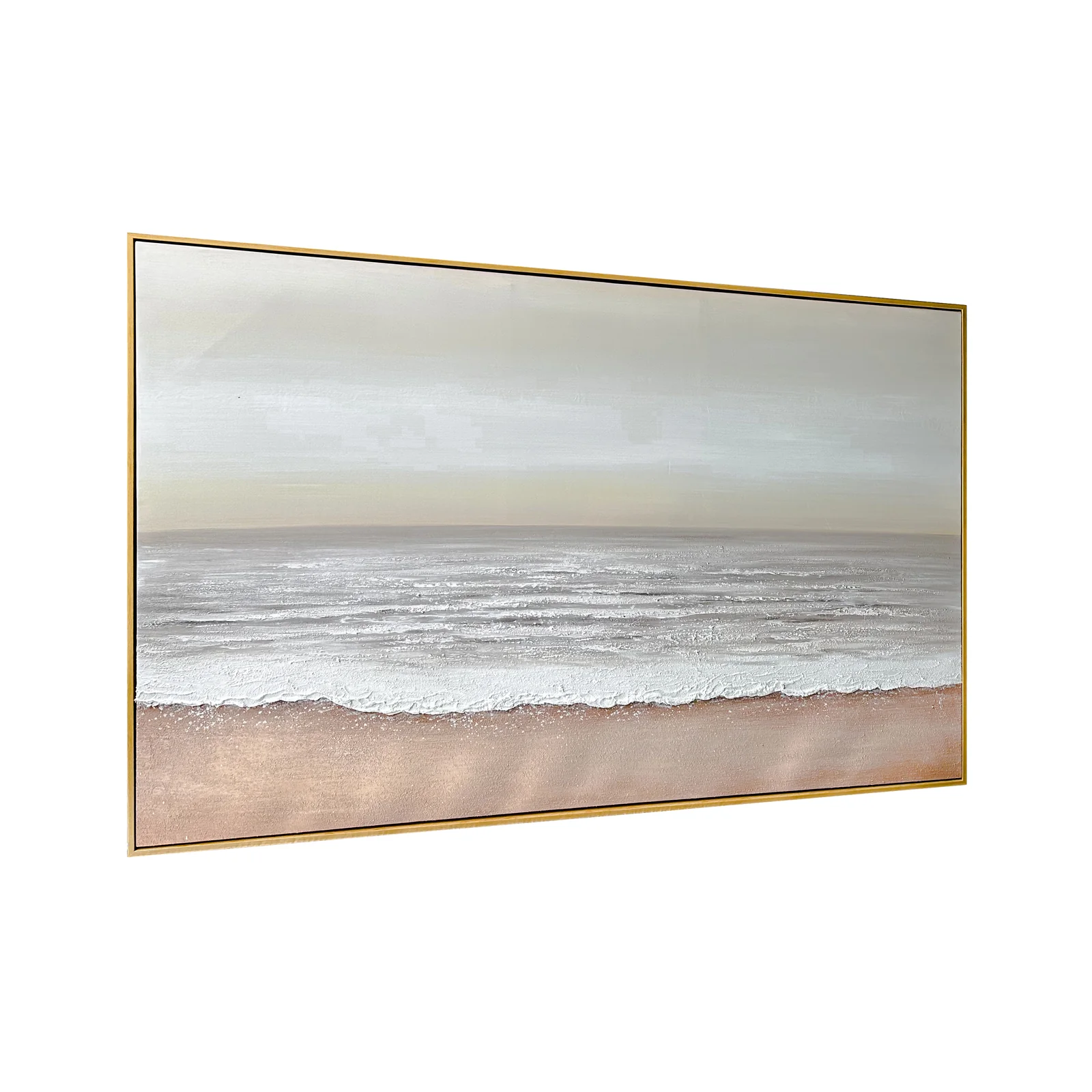 Sable 100x150cm Coastal Framed Textured Canvas 3D Wall Art - Image 8