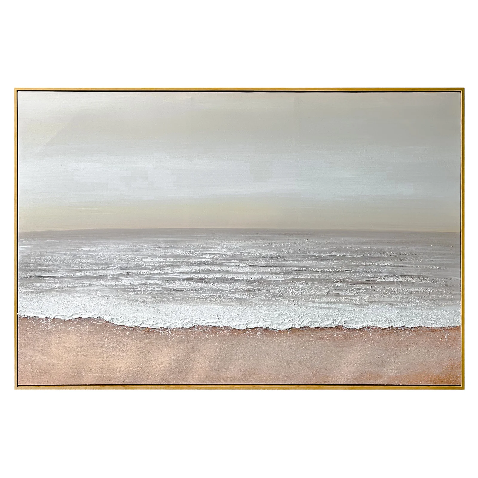 Sable 120x180cm Coastal Framed Textured Canvas 3D Wall Art