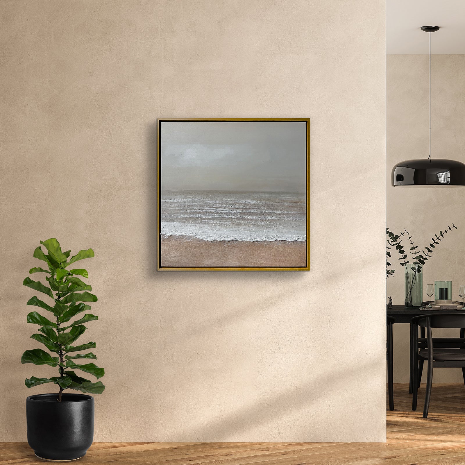 Sable 80x80cm Coastal Framed Textured Canvas 3D Wall Art - Image 8