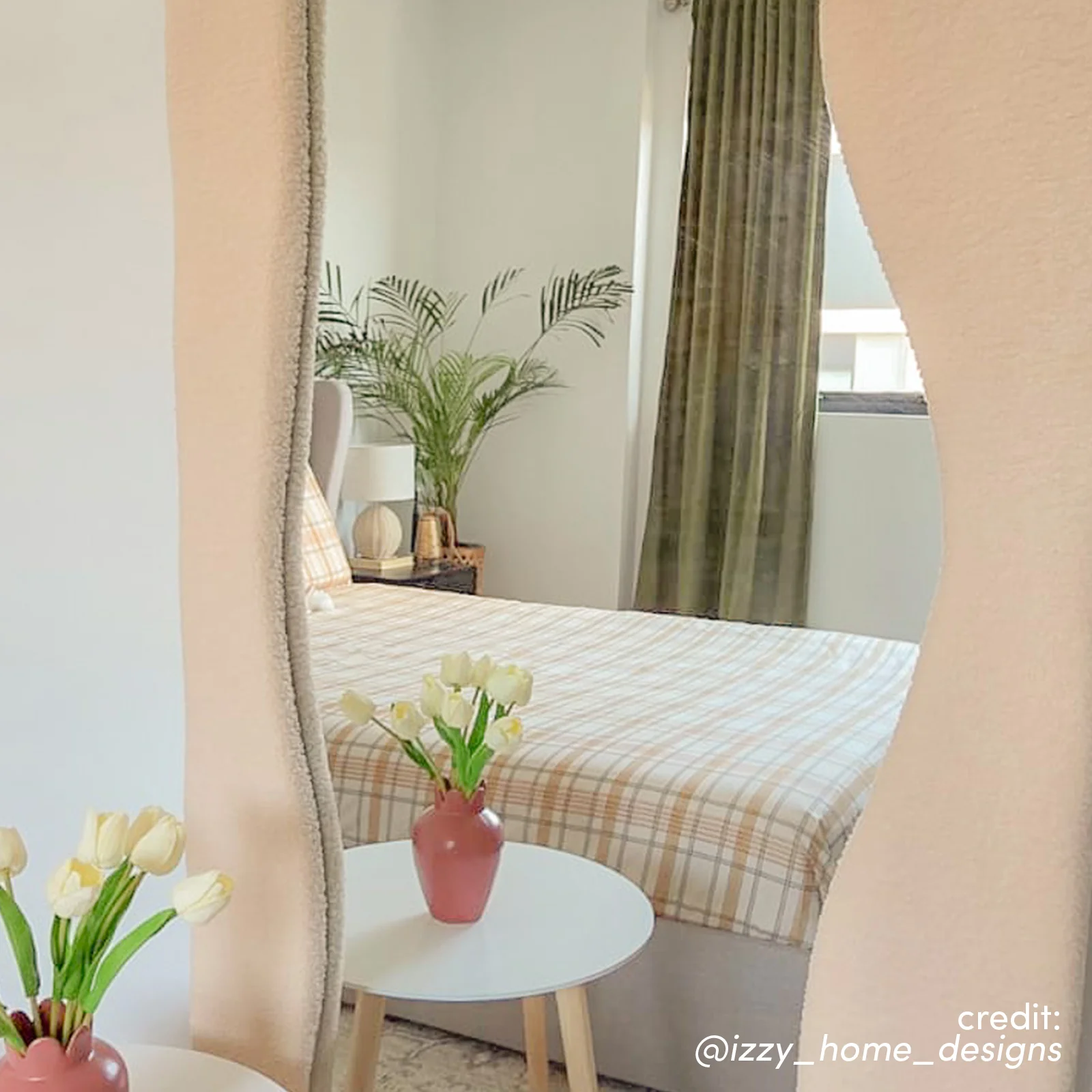 Sabrina 180cm Curved Full Length Mirror in Beige - Image 8