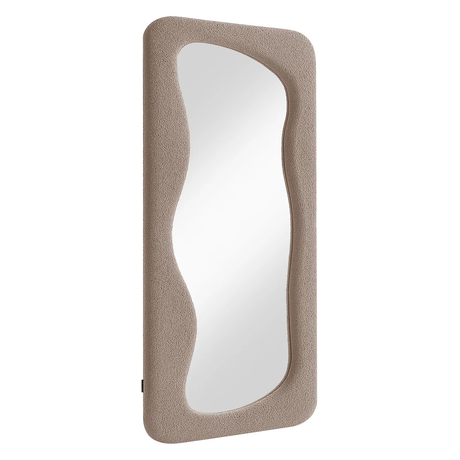 Sabrina 180cm Curved Full Length Mirror in Taupe Brown - Image 4