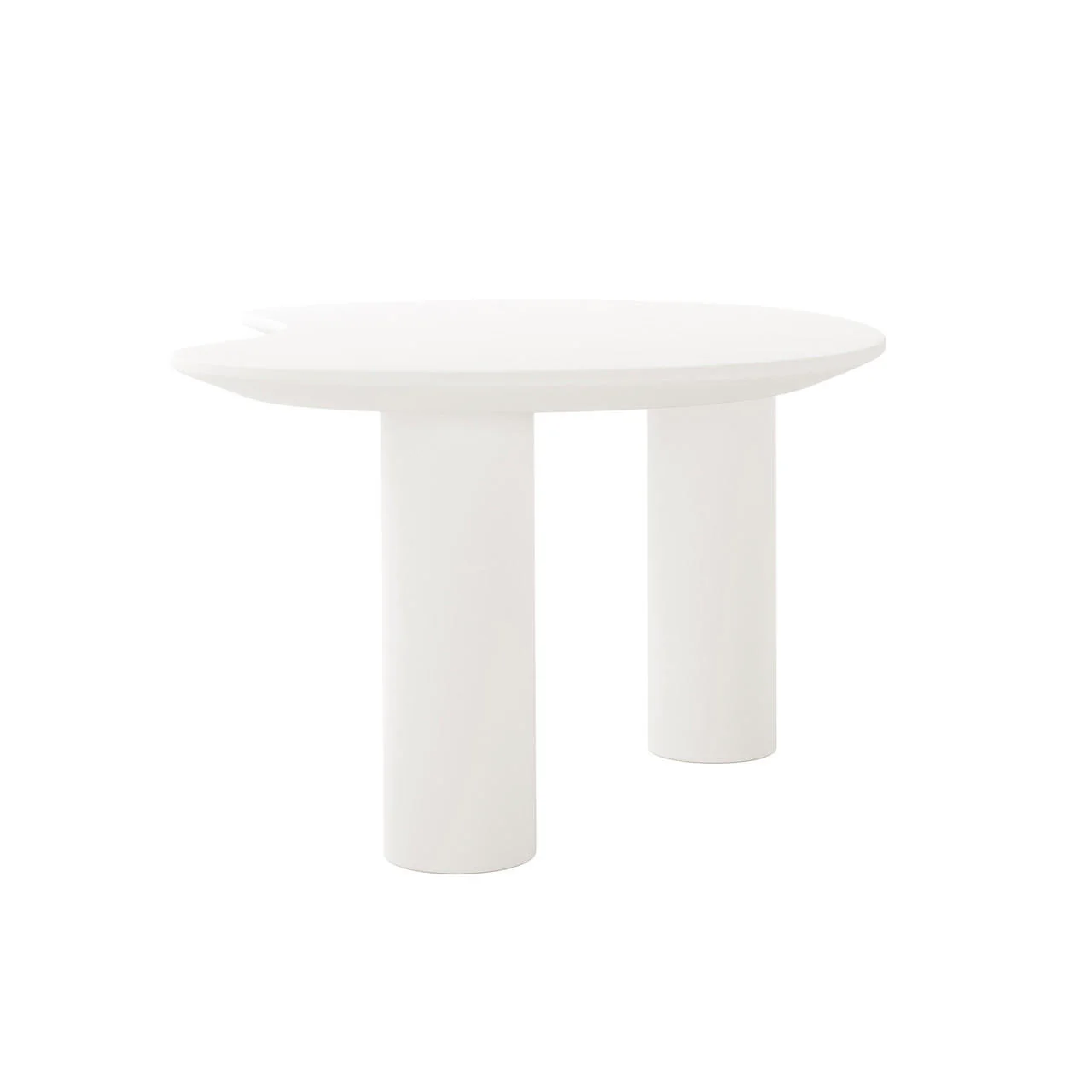 Sallie Cashew Coffee Table with Pillar Legs in White - Image 7