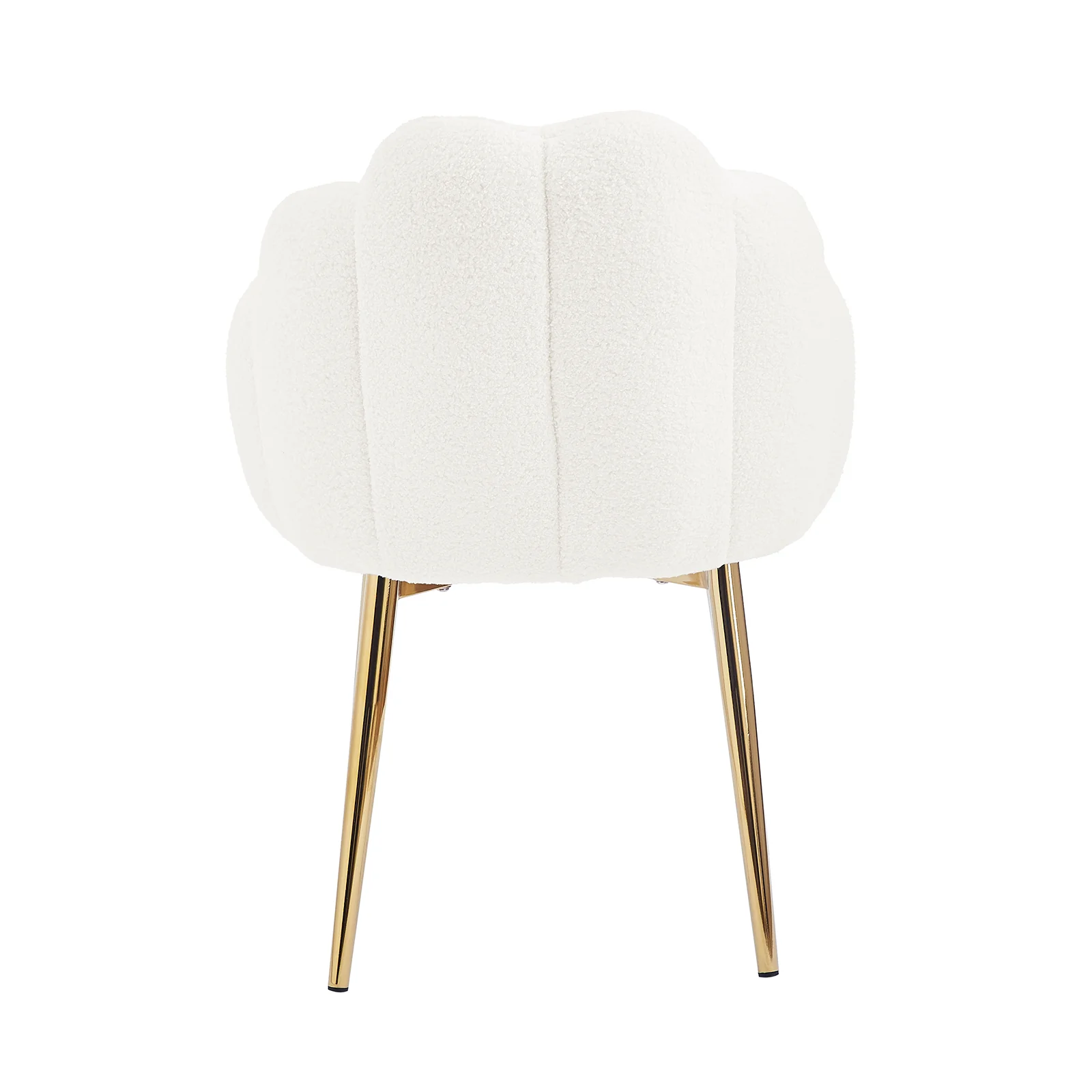Sally Scalloped Boucle Dining Chair Set of 2 in Gold & Cream - Image 6