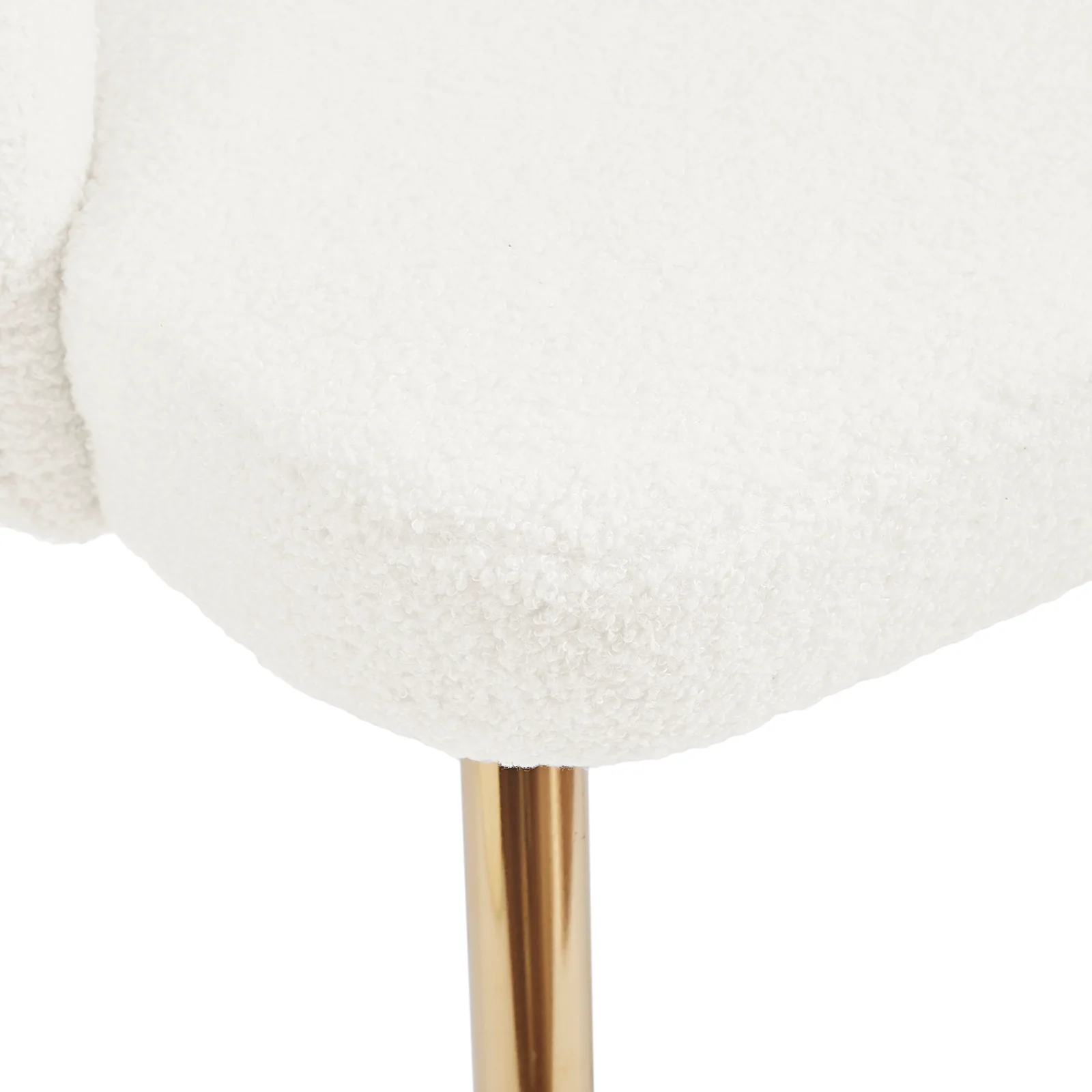 Sally Scalloped Boucle Dining Chair Set of 2 in Gold & Cream - Image 9
