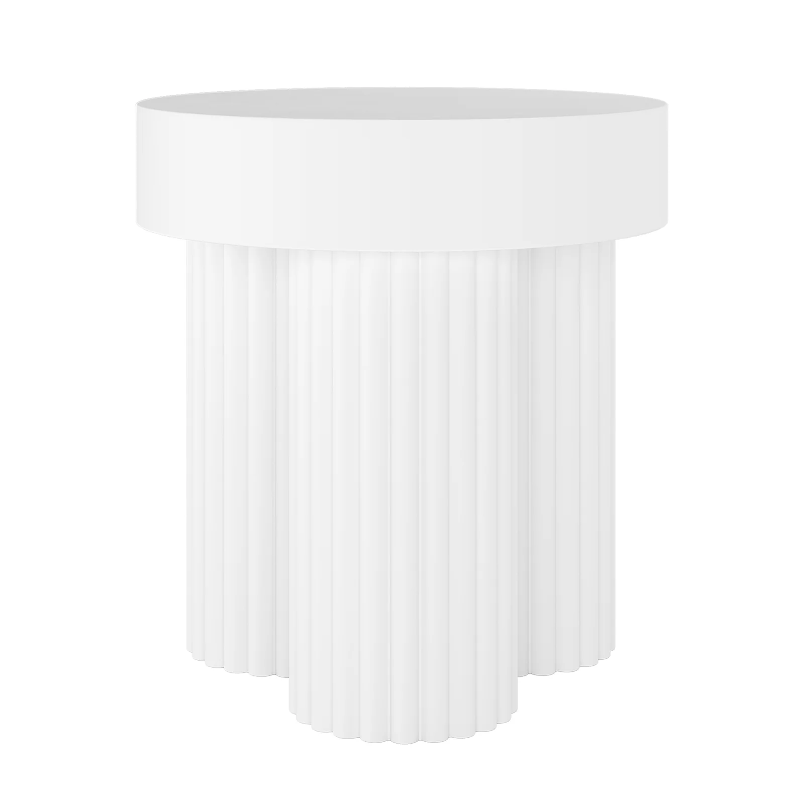Salvo 38cm Outdoor Concrete Coffee Side Table in White