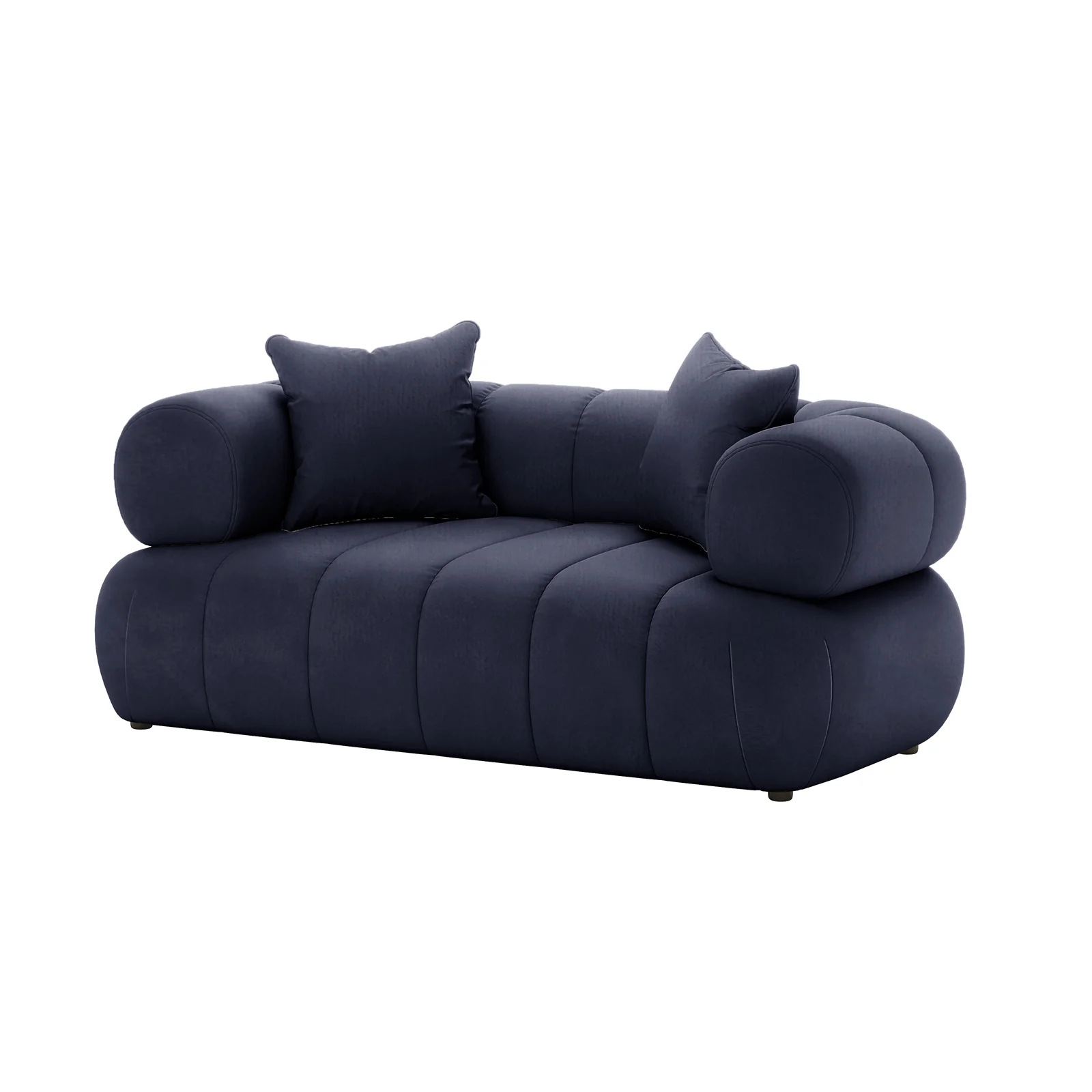 Samira 2 Seater Velvet Lounge in Navy Blue