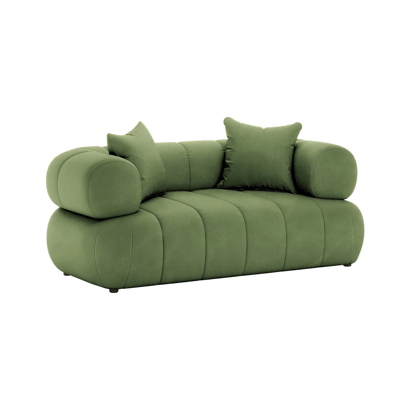 Samira 2 Seater Velvet Lounge in Prasinous Green - Image 6