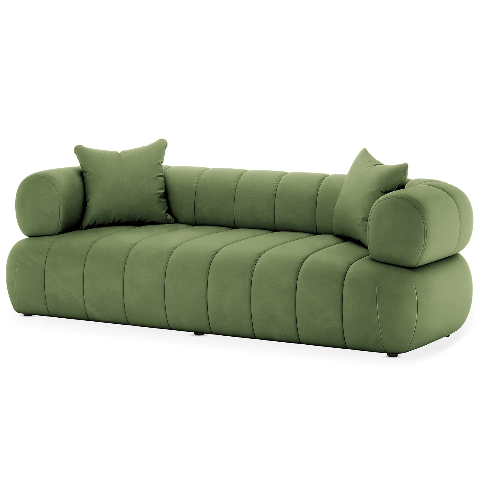 Samira 3 Seater Velvet Sofa in Prasinous Green