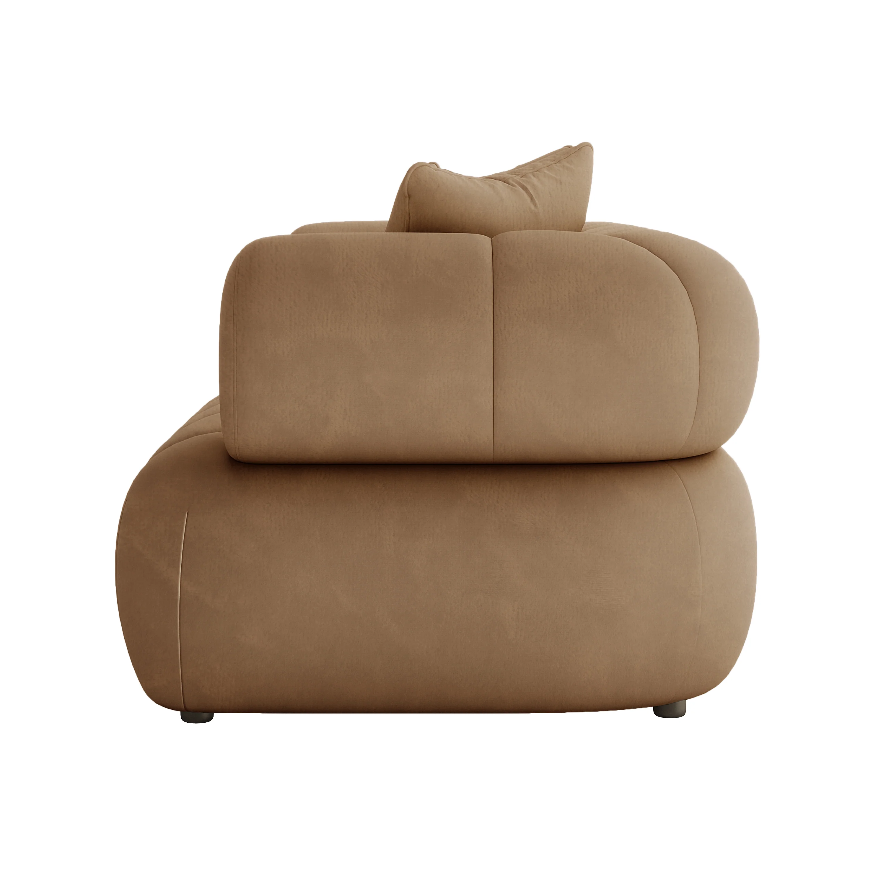 Samira 5 Seater Velvet Sofa Set in Camel Brown - Image 12