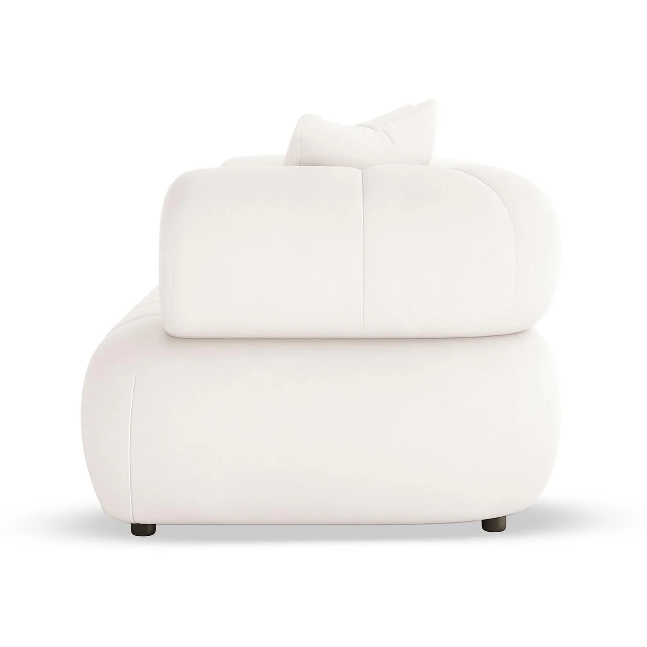 Samira 5 Seater Velvet Sofa Set in Cream - Image 8