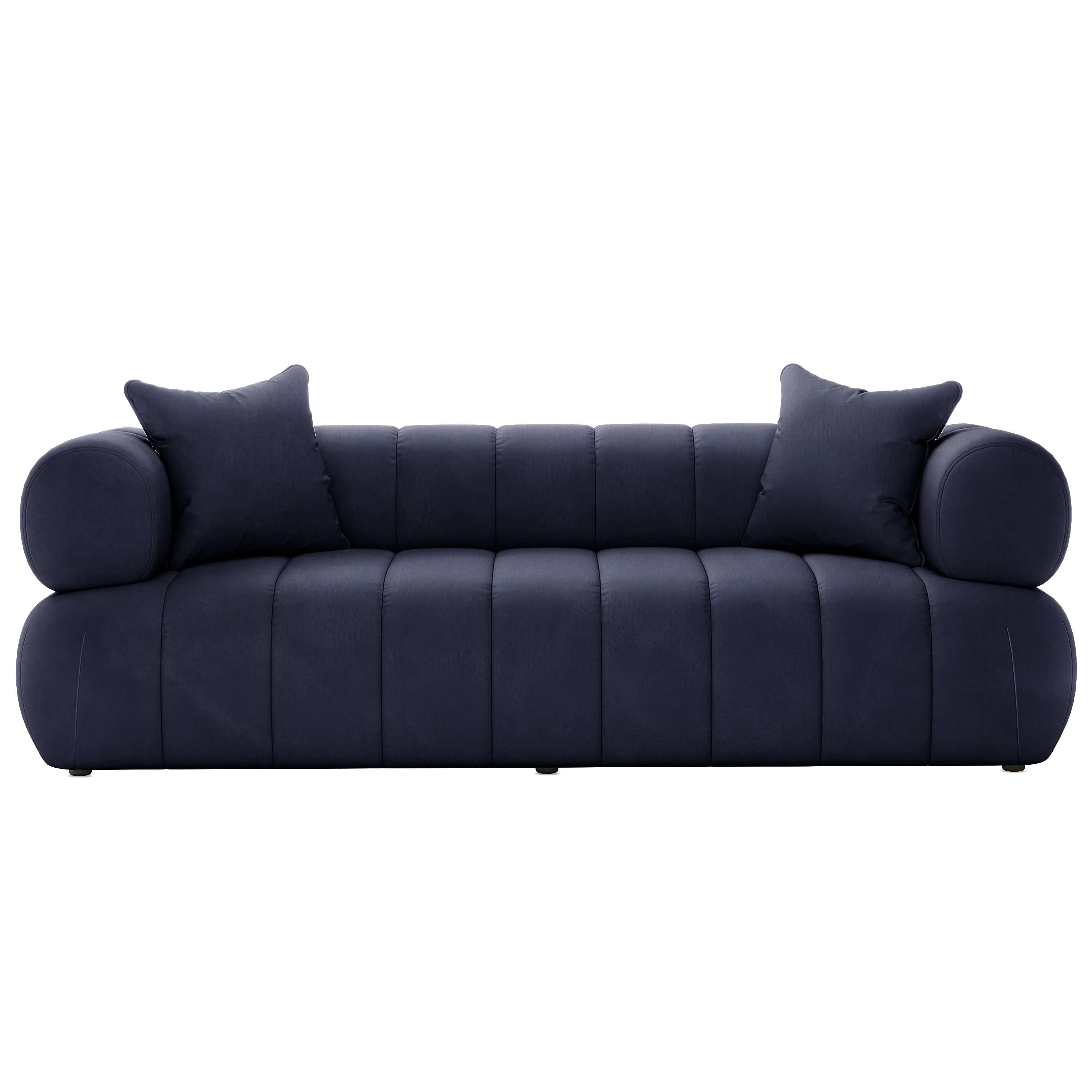 Samira 5 Seater Velvet Sofa Set in Navy Blue - Image 5