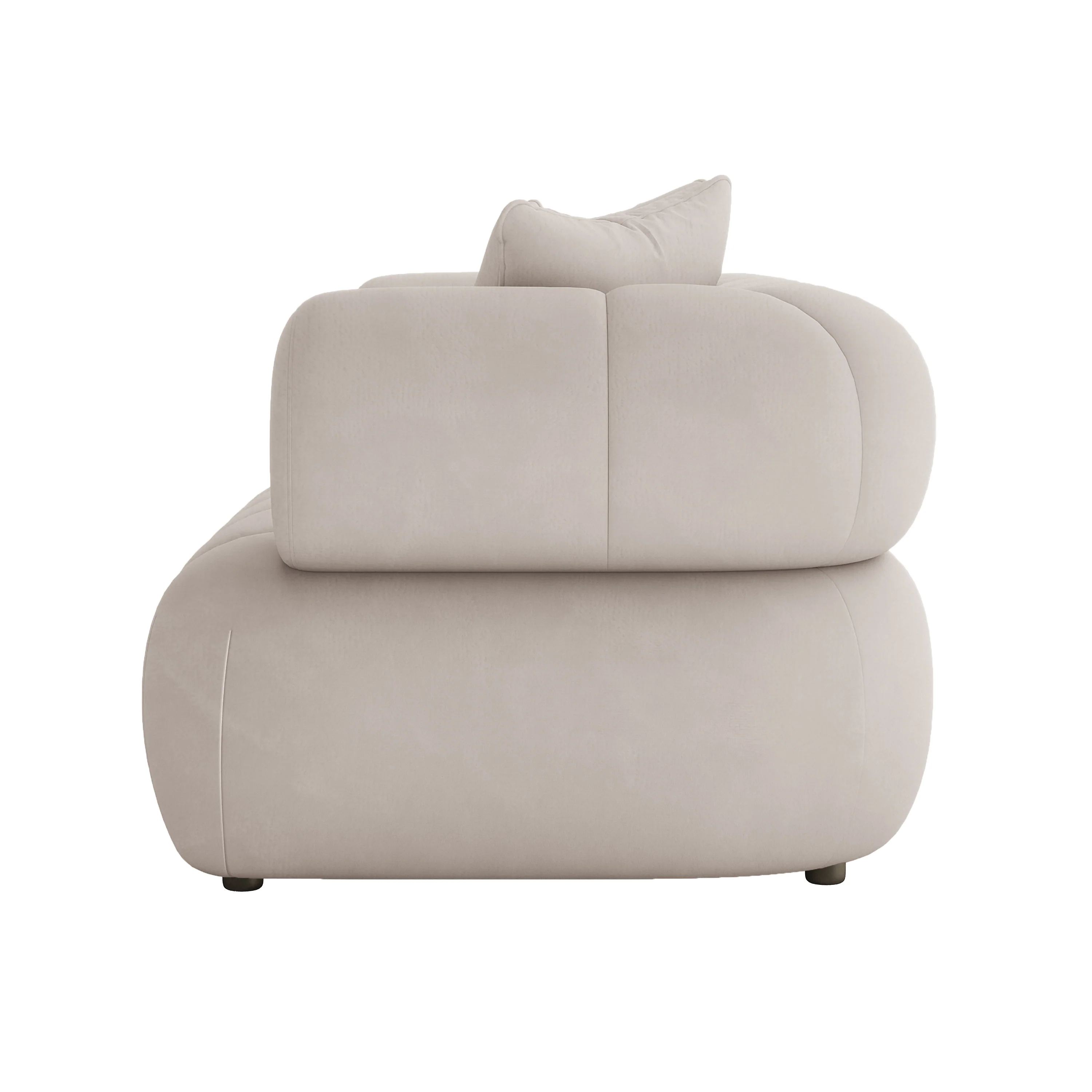 Samira 5 Seater Velvet Sofa Set in Warm Beige - Image 9