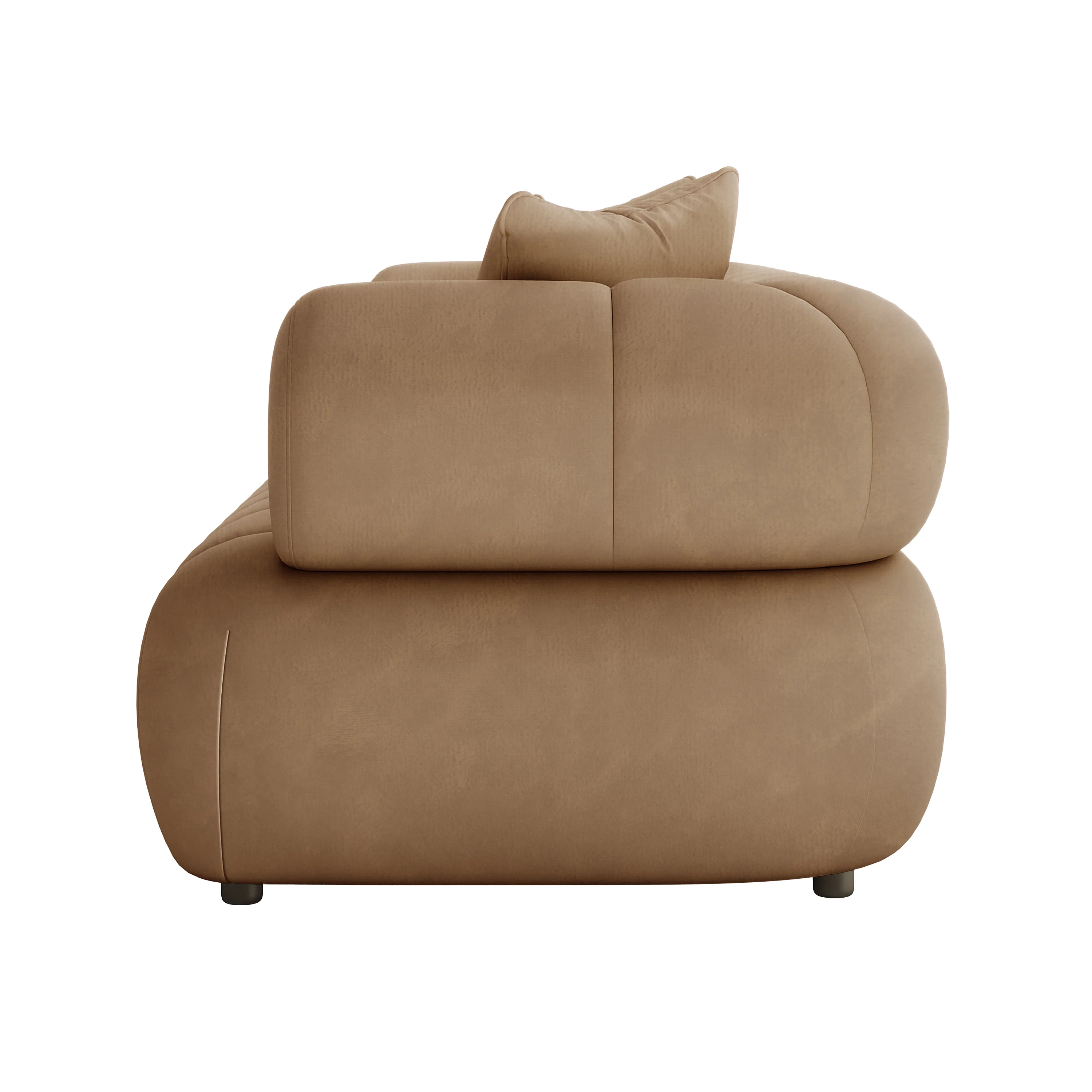 Samira 6 Seater Velvet Sofa Set in Camel Brown - Image 9