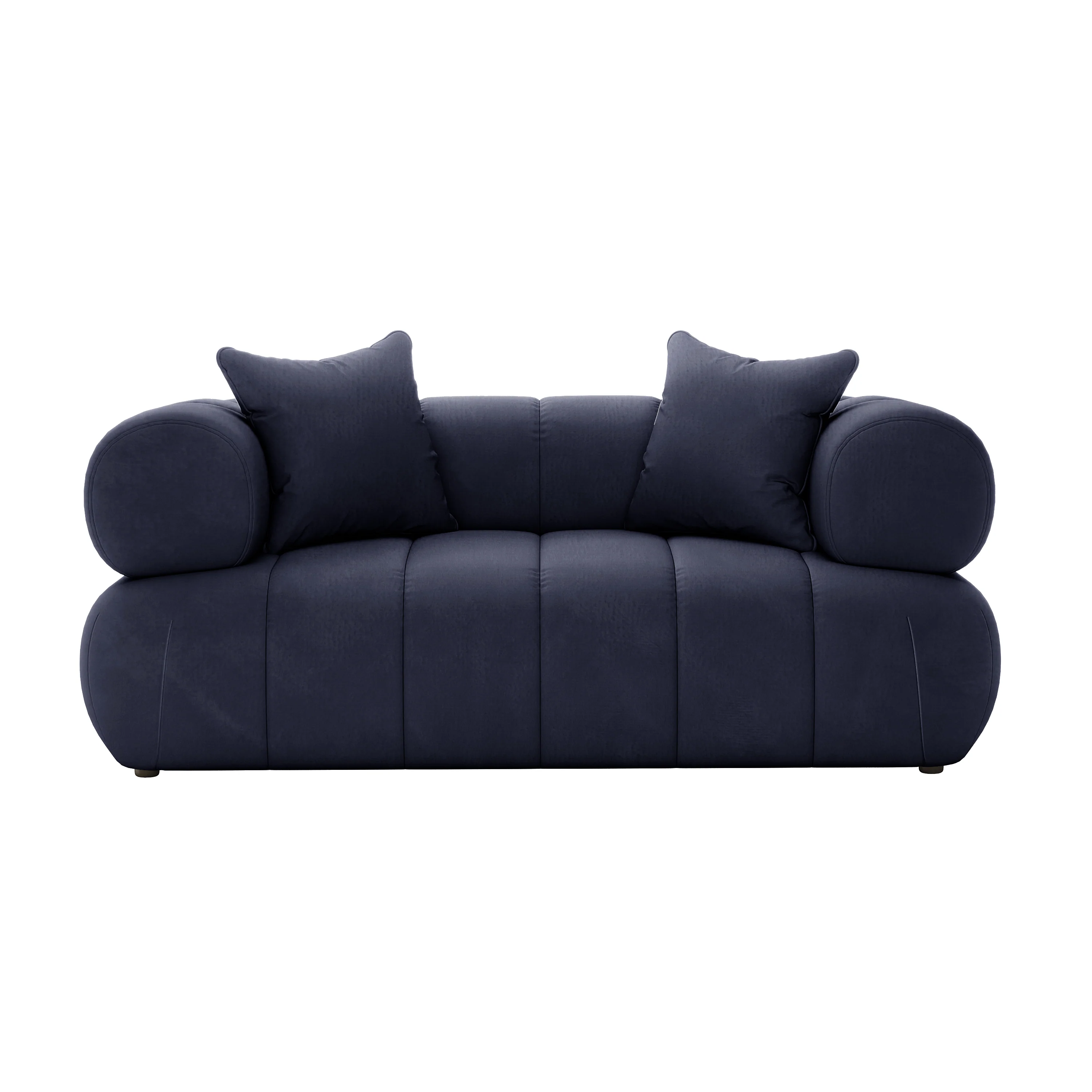 Samira 6 Seater Velvet Sofa Set in Navy Blue - Image 10