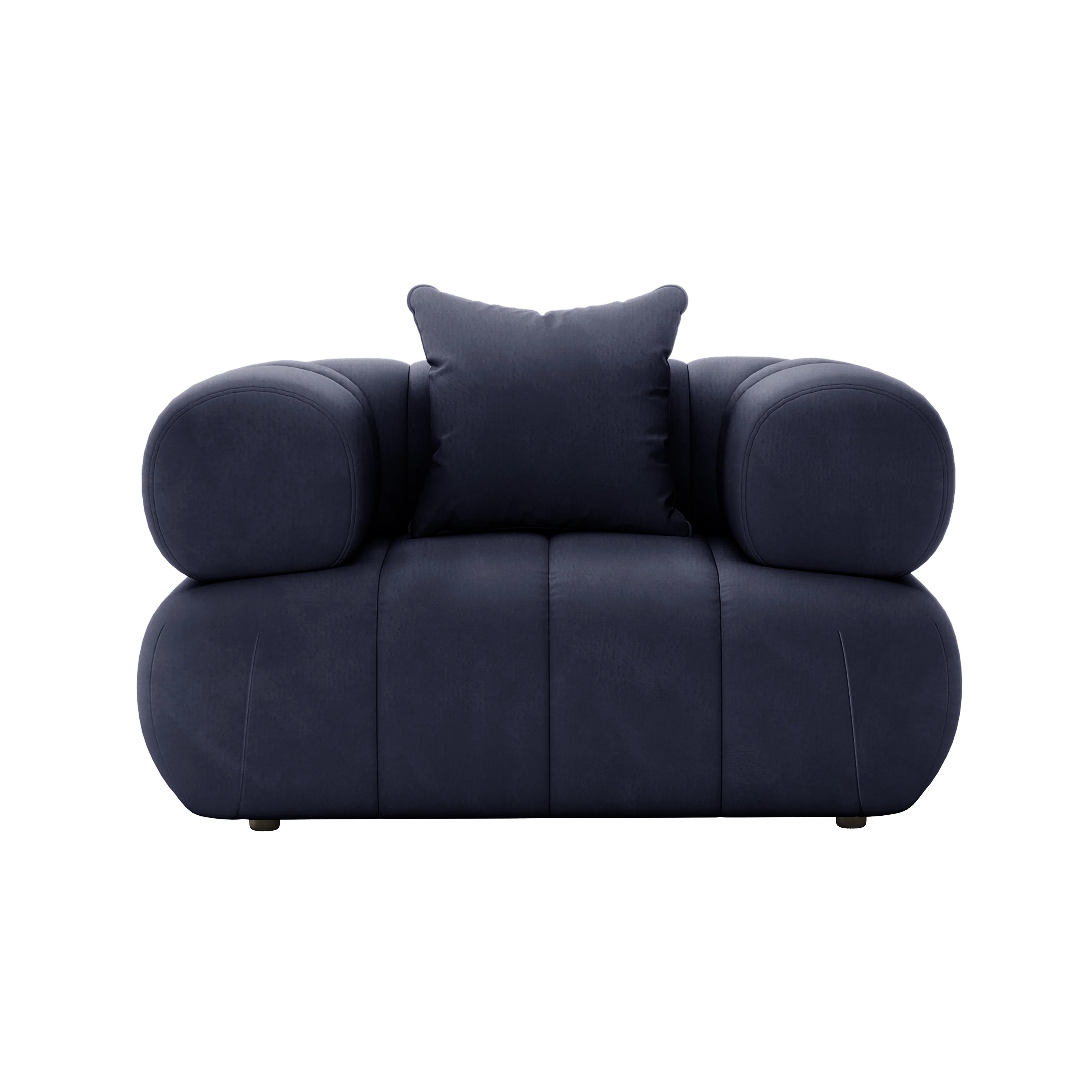 Samira 6 Seater Velvet Sofa Set in Navy Blue - Image 15