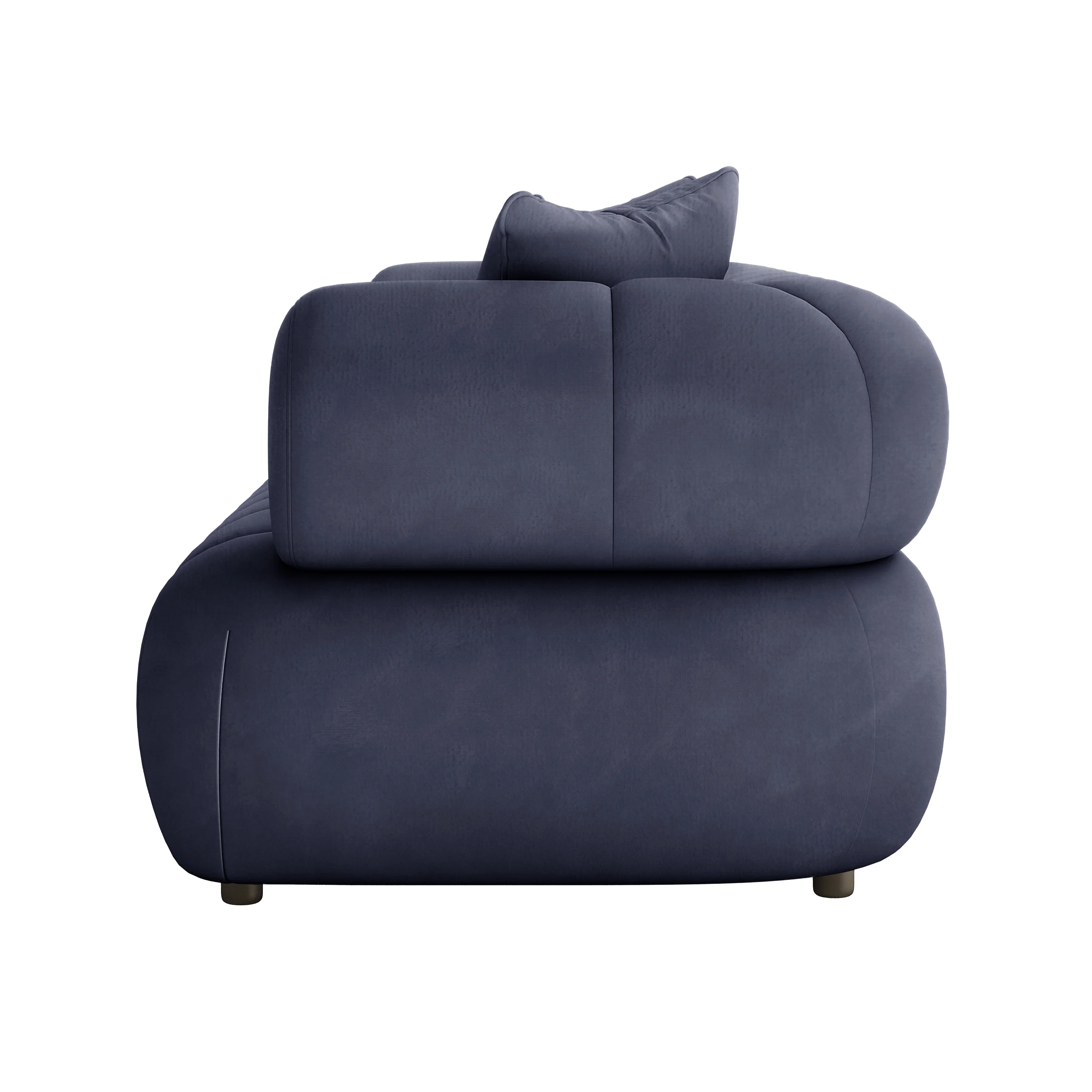 Samira 6 Seater Velvet Sofa Set in Navy Blue - Image 8