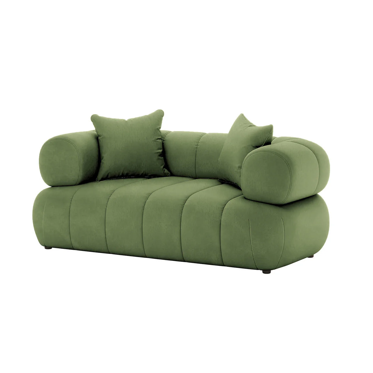 Samira 6 Seater Velvet Sofa Set in Prasinous Green - Image 11