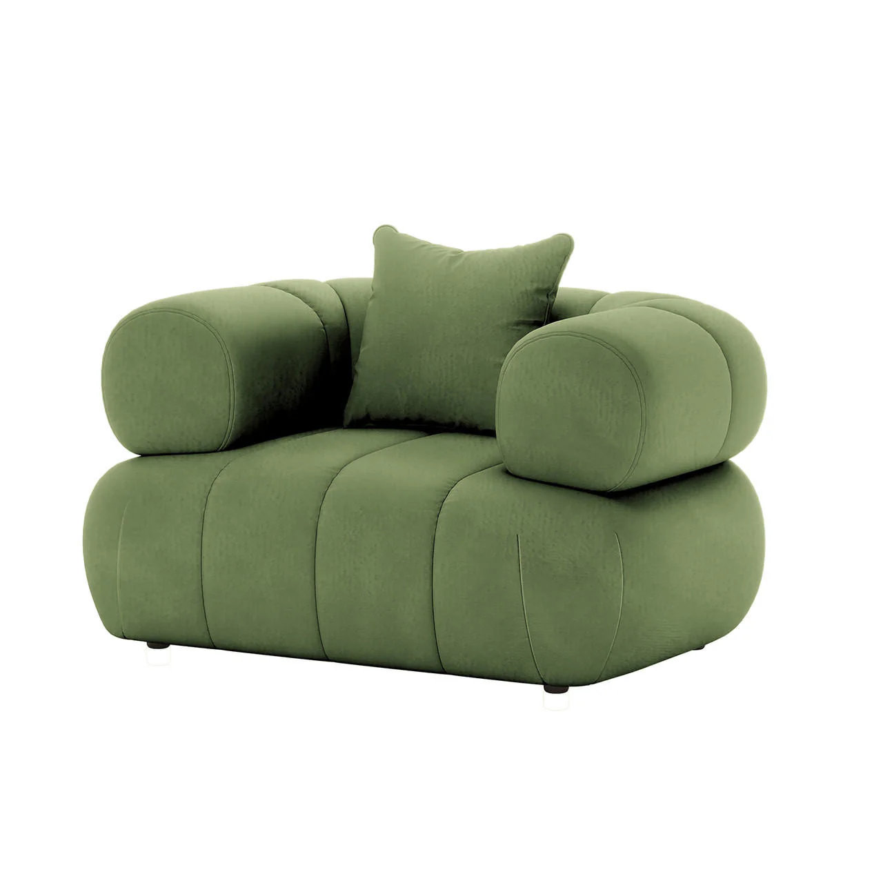 Samira 6 Seater Velvet Sofa Set in Prasinous Green - Image 15