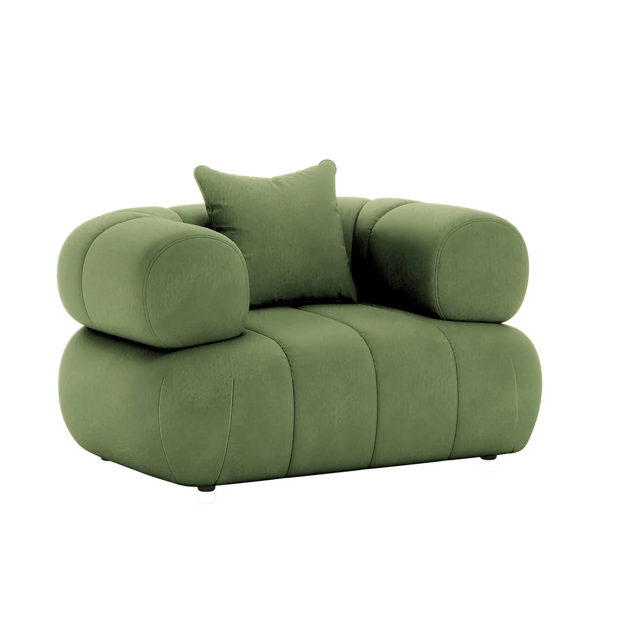 Samira 6 Seater Velvet Sofa Set in Prasinous Green - Image 16