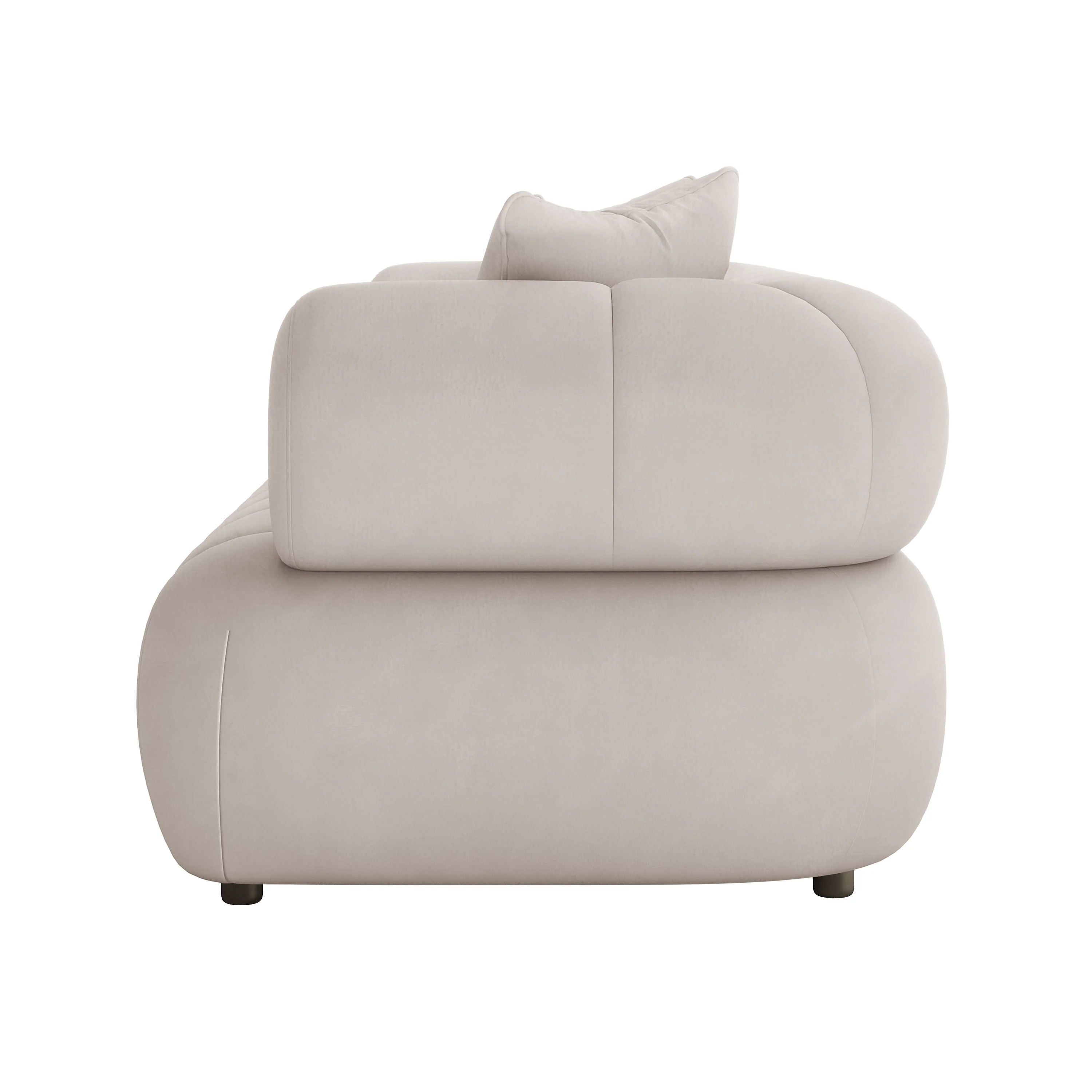 Samira 6 Seater Velvet Sofa Set in Warm Beige - Image 9