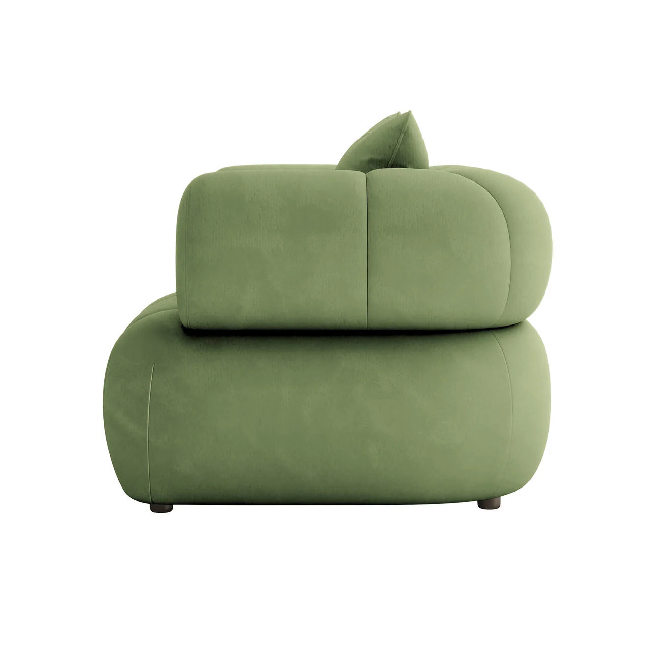 Samira Single Seater Velvet Sofa in Prasinous Green - Image 6