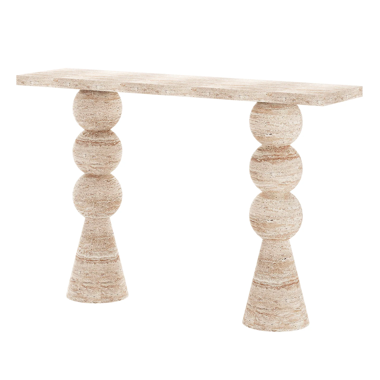 Sandford 135cm Pillar Concrete Hallway Table in Travertine - Image 8