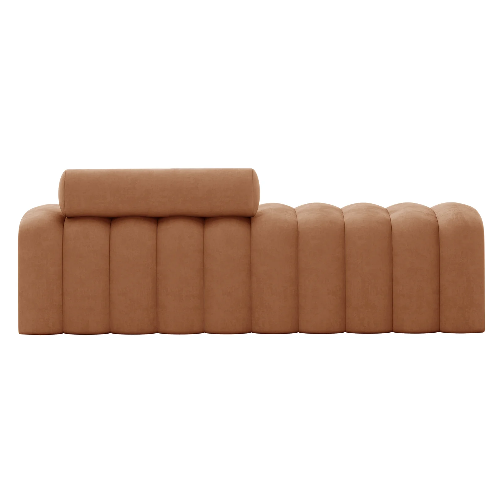Sasa Velvet Bench with Backrest in Burnt Orange - Image 7