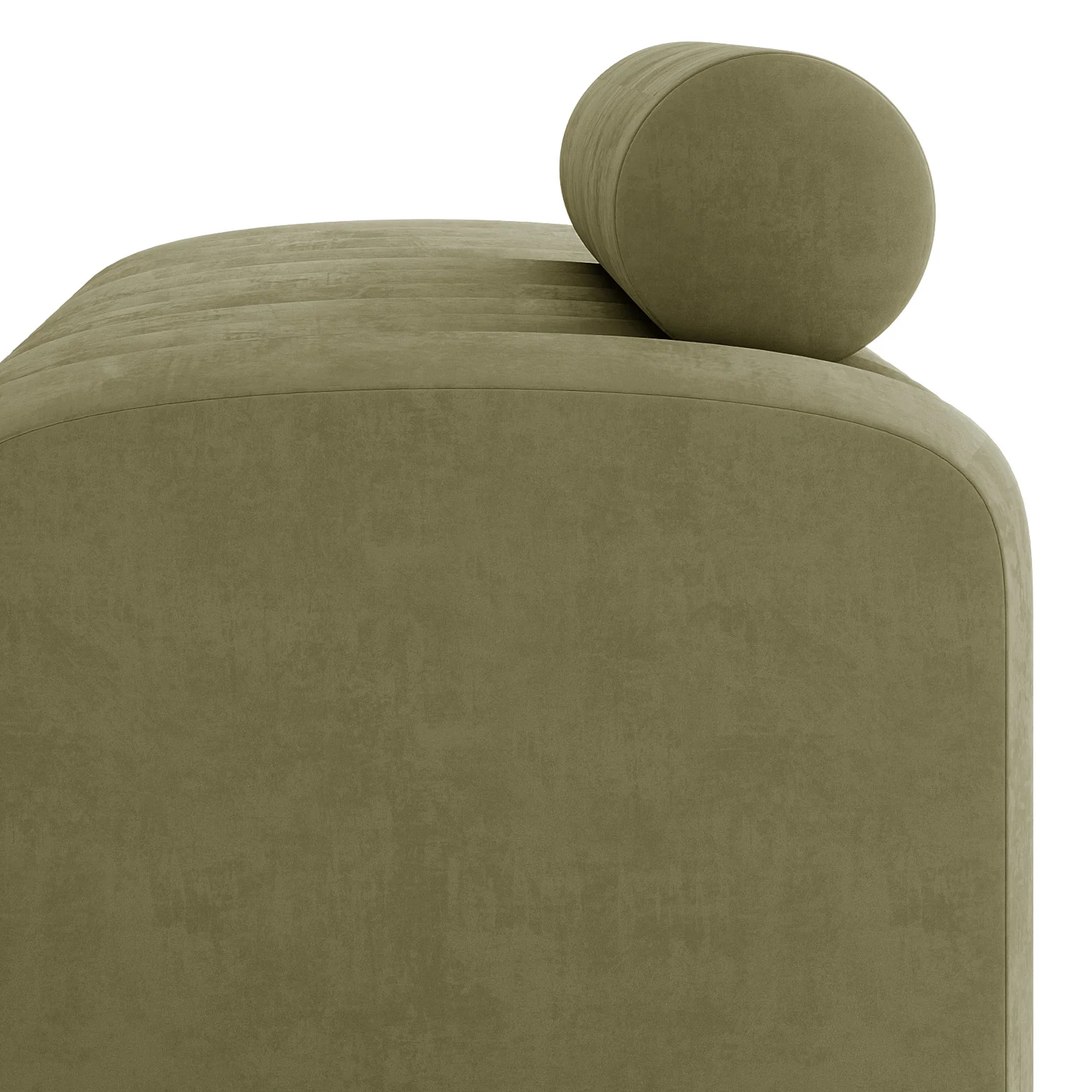 Sasa Velvet Bench with Backrest in Sage - Image 4