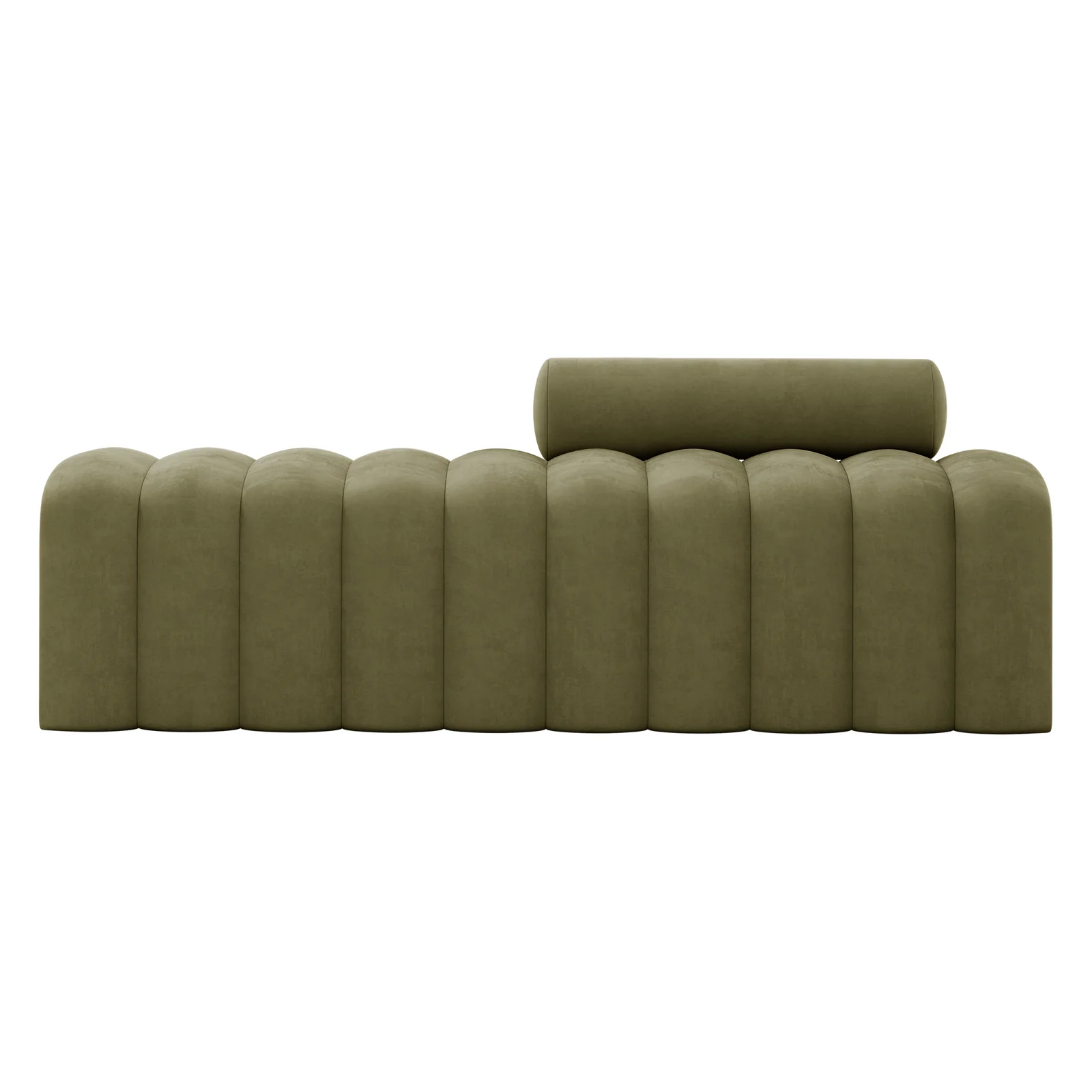 Sasa Velvet Bench with Backrest in Sage - Image 7