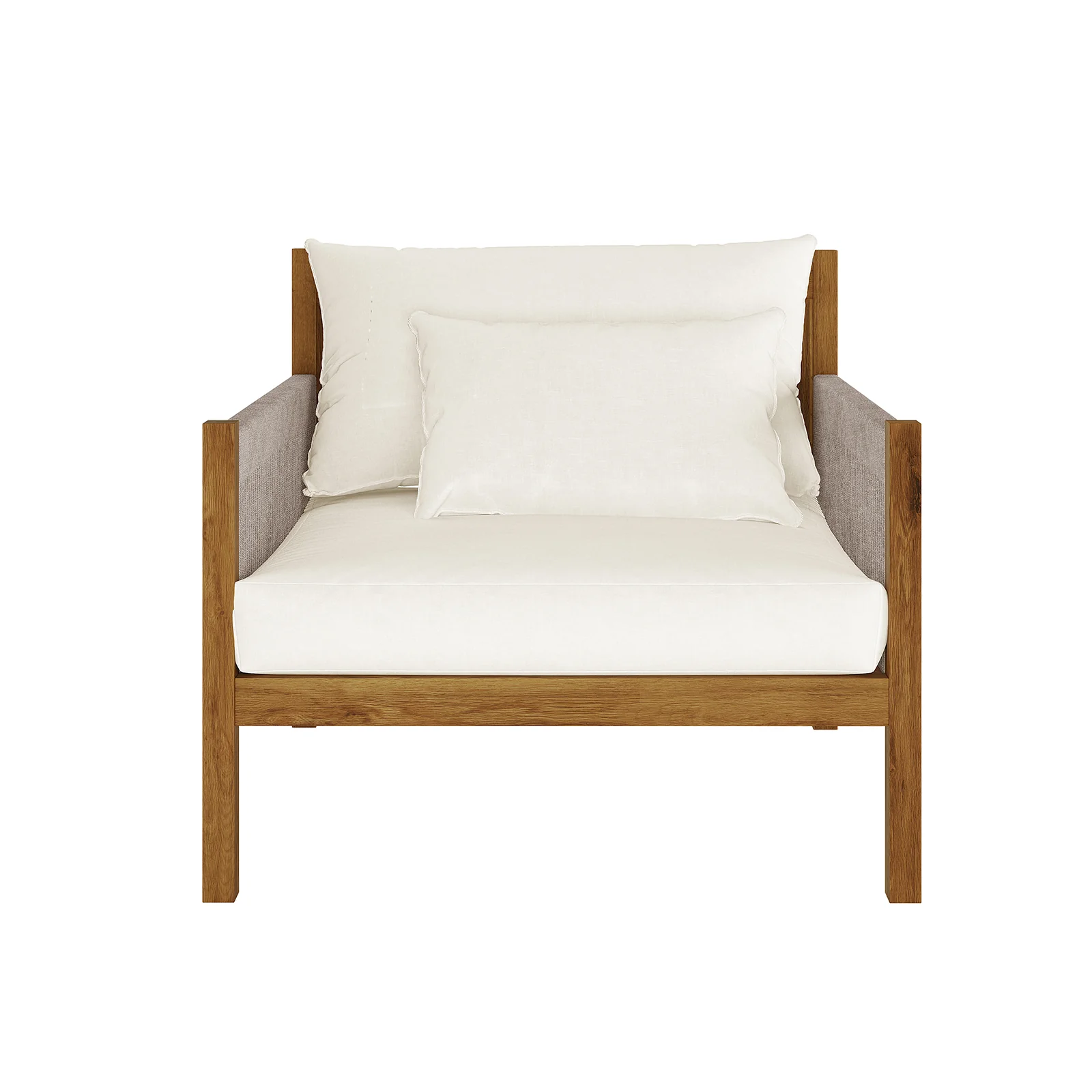 Savin 4 Seater Hardwood Outdoor Sofa Set in Beige - Image 10