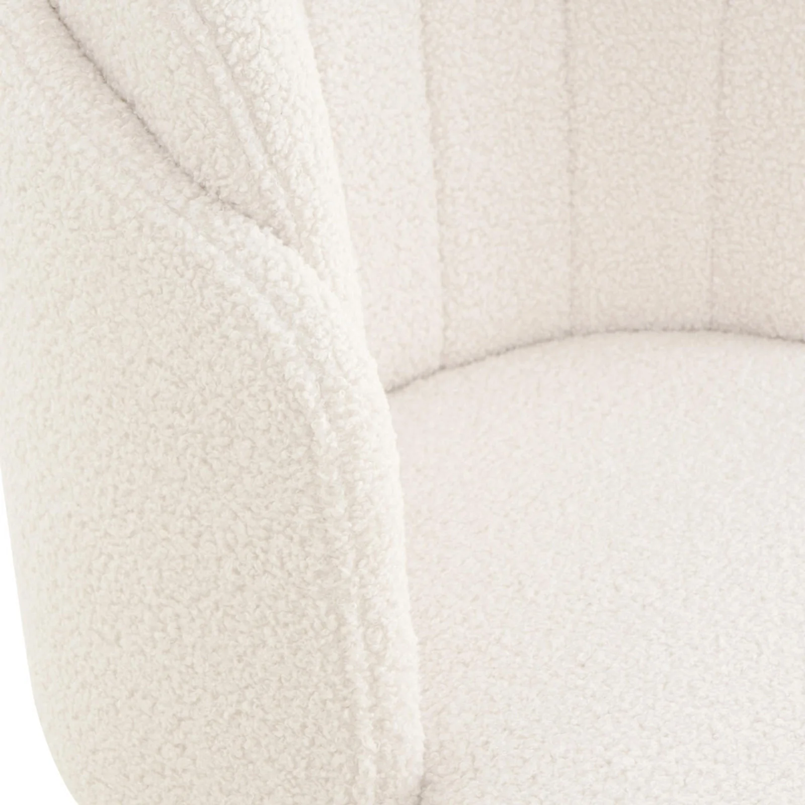 Scarlett Boucle Dining Chair Set of 2 in Cream White - Image 10