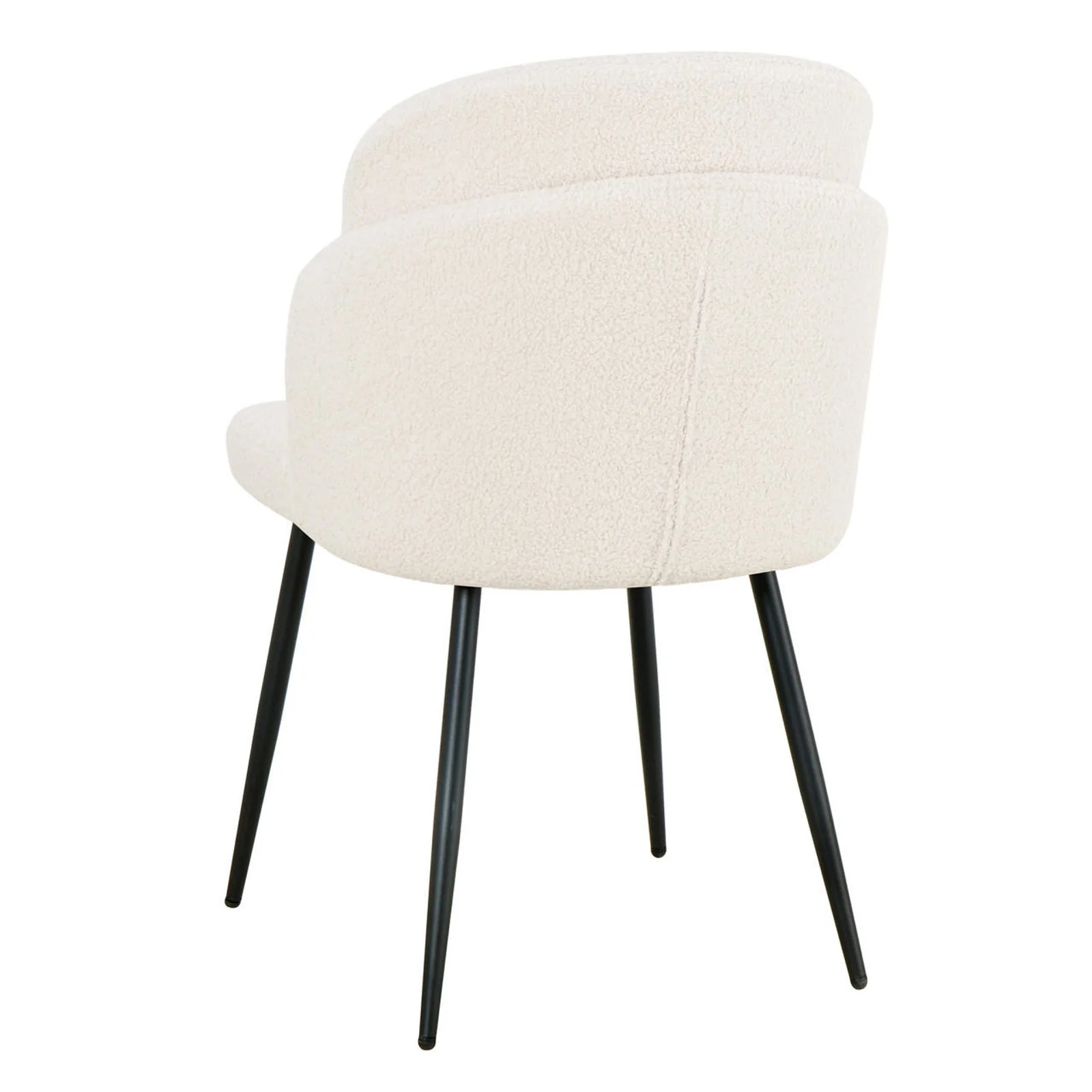 Scarlett Boucle Dining Chair Set of 2 in Cream White - Image 7