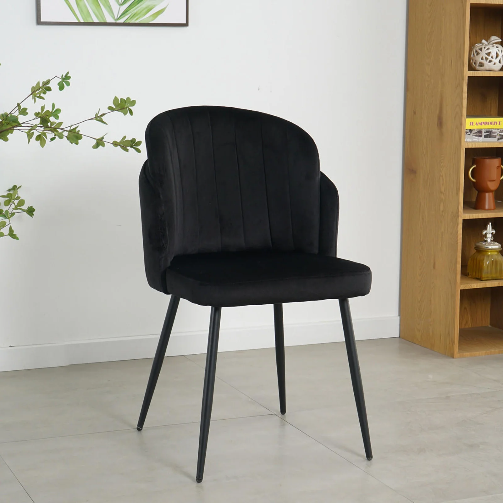 Scarlett Dining Chair Set of 6 in Black - Image 4