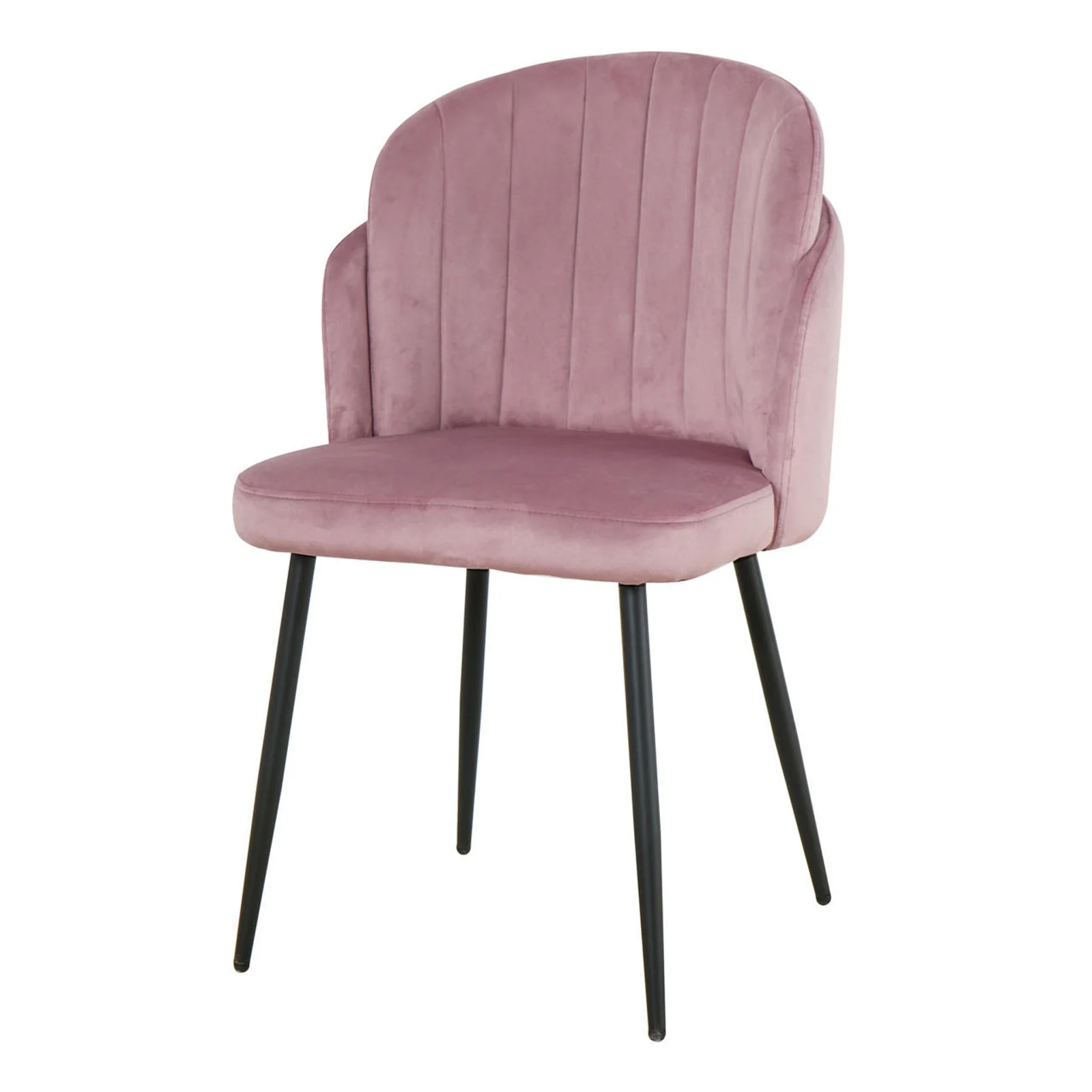 Scarlett Velvet Dining Chair Set of 2 in Mauve Pink - Image 6