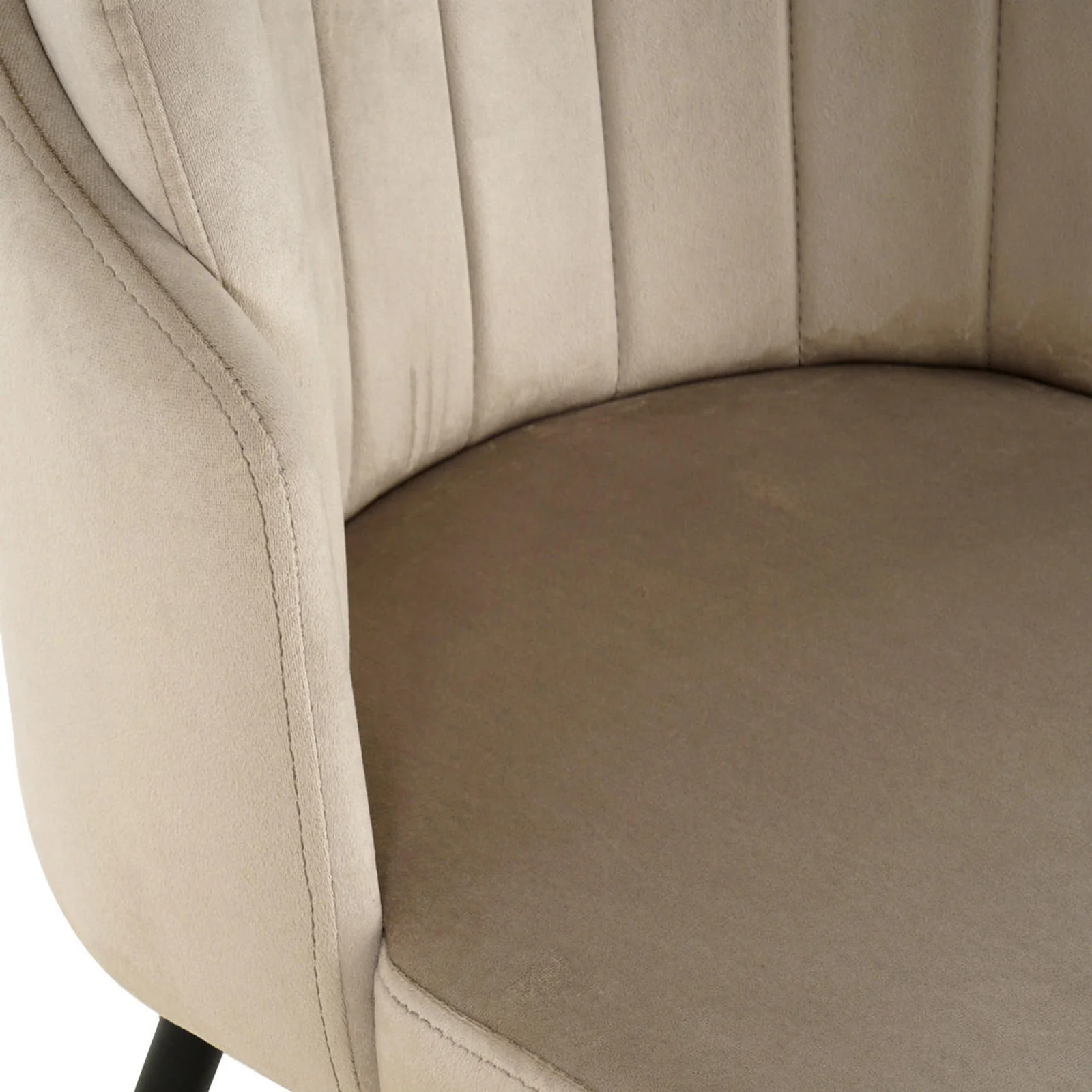 Scarlett Velvet Dining Chair Set of 2 in Warm Grey - Image 10