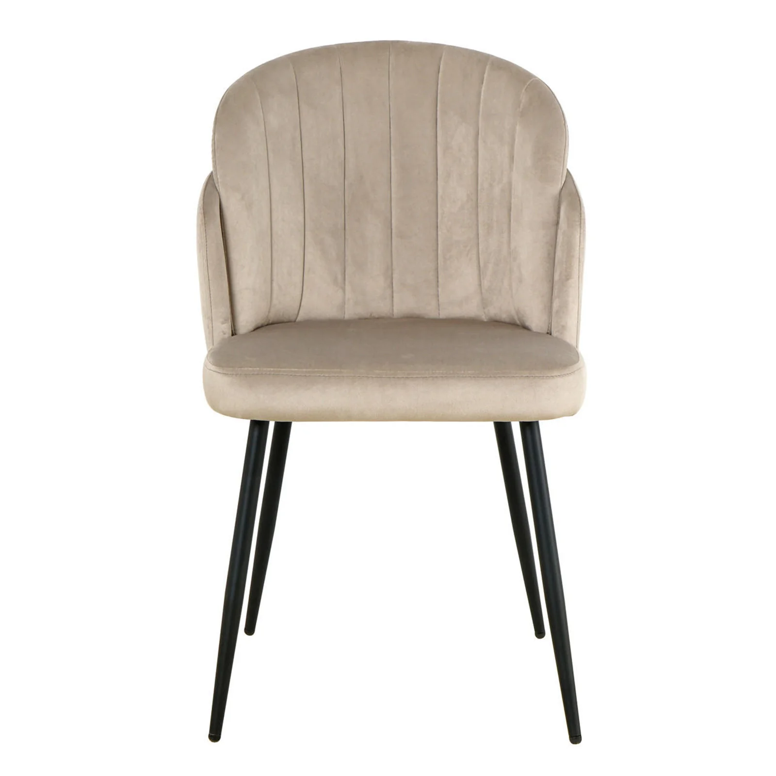 Scarlett Velvet Dining Chair Set of 2 in Warm Grey - Image 4