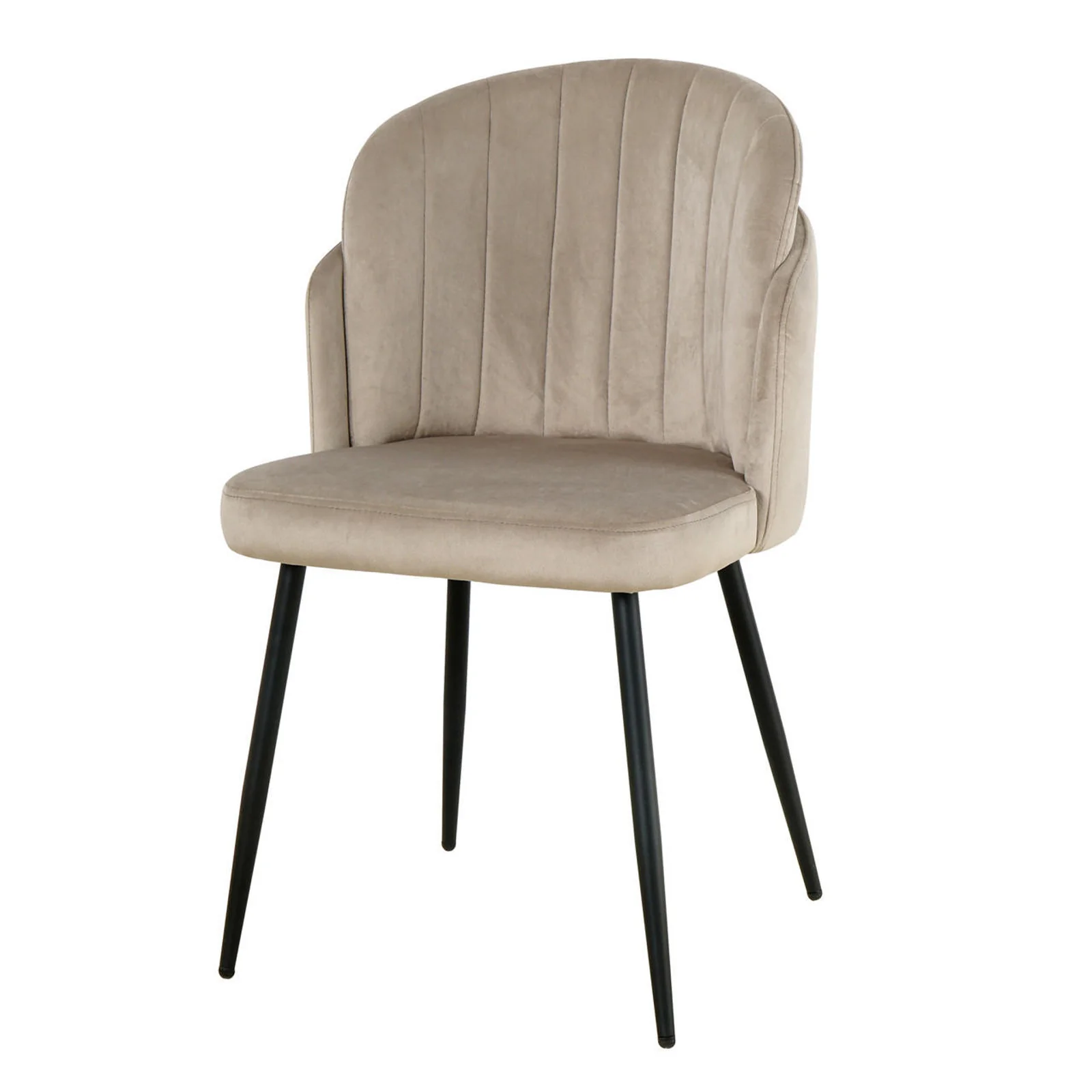 Scarlett Velvet Dining Chair Set of 2 in Warm Grey - Image 5