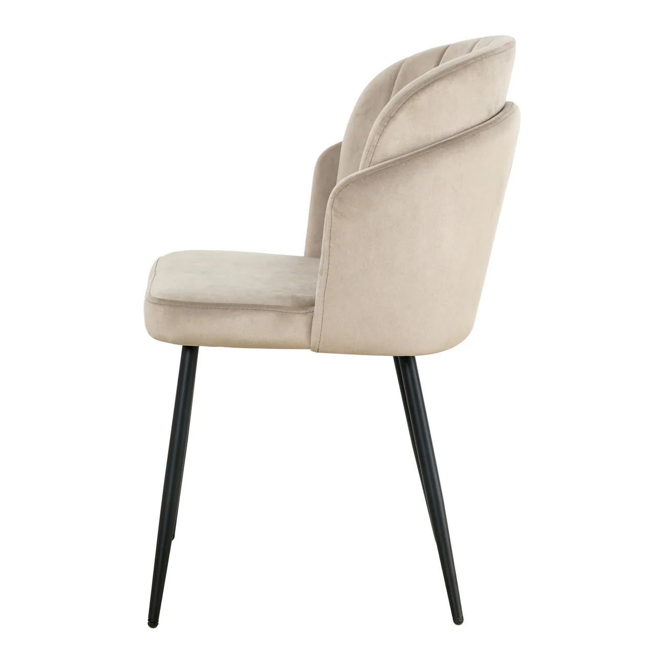 Scarlett Velvet Dining Chair Set of 2 in Warm Grey - Image 6