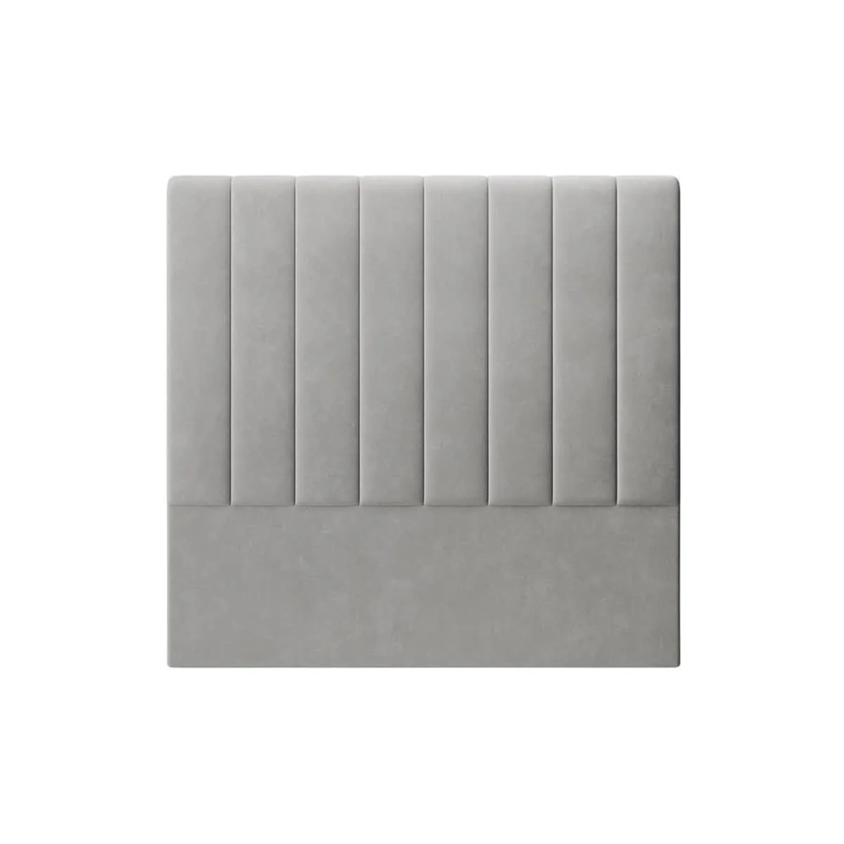 Septima & Gratiana Velvet Double Bed Base & Headboard Set in Slate - Image 8