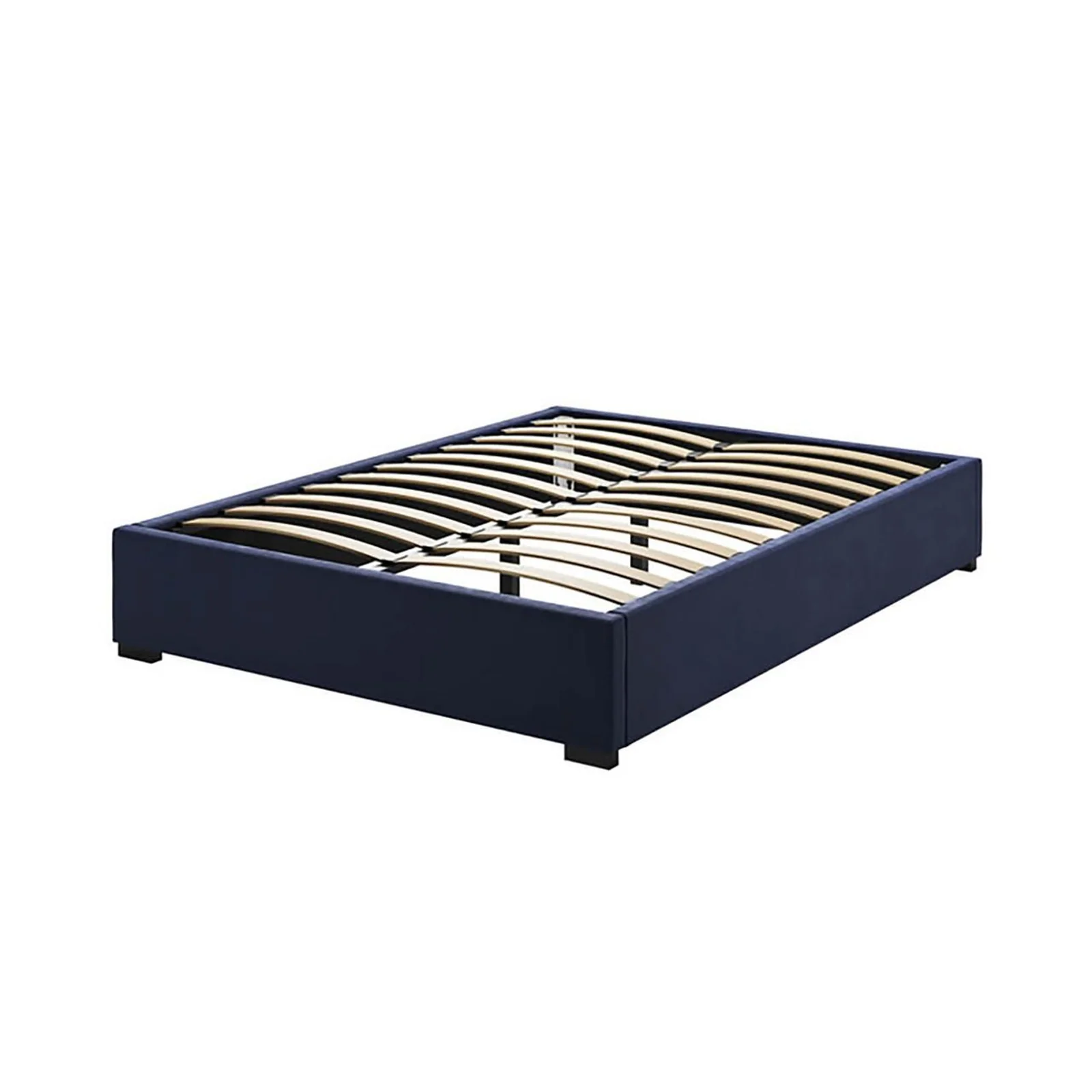 Septima Queen Velvet Fabric Bed Base in Navy