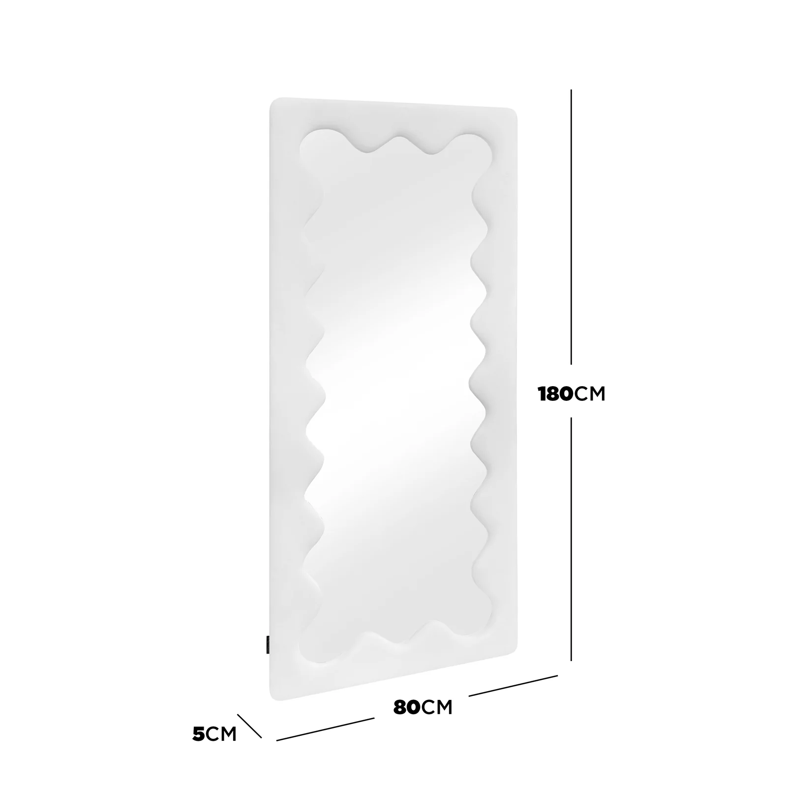 Serena 180cm Full Length Mirror in Cream White - Image 3