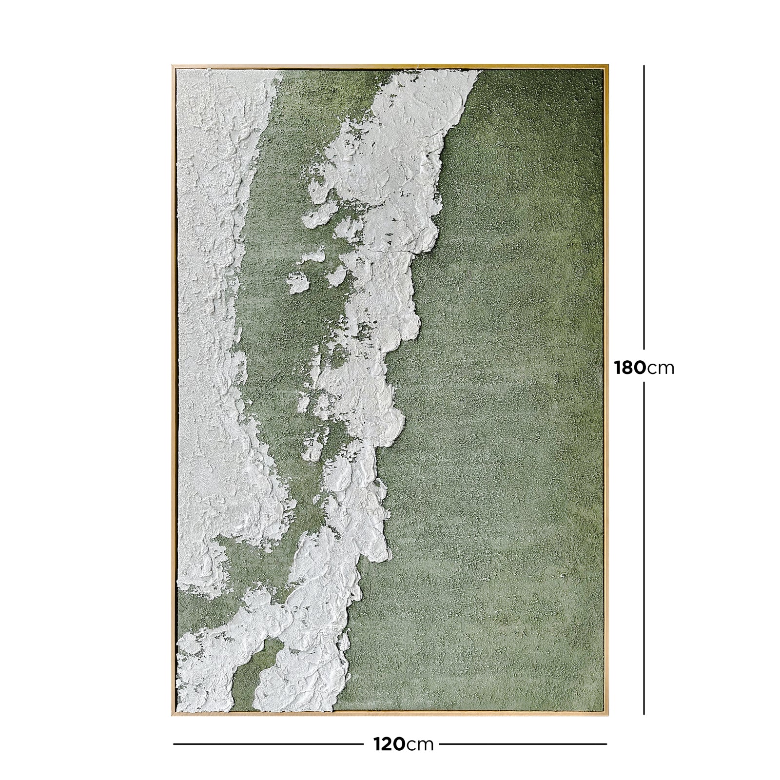 Serene 120x180cm Framed Textured Canvas 3D Wall Art - Image 3