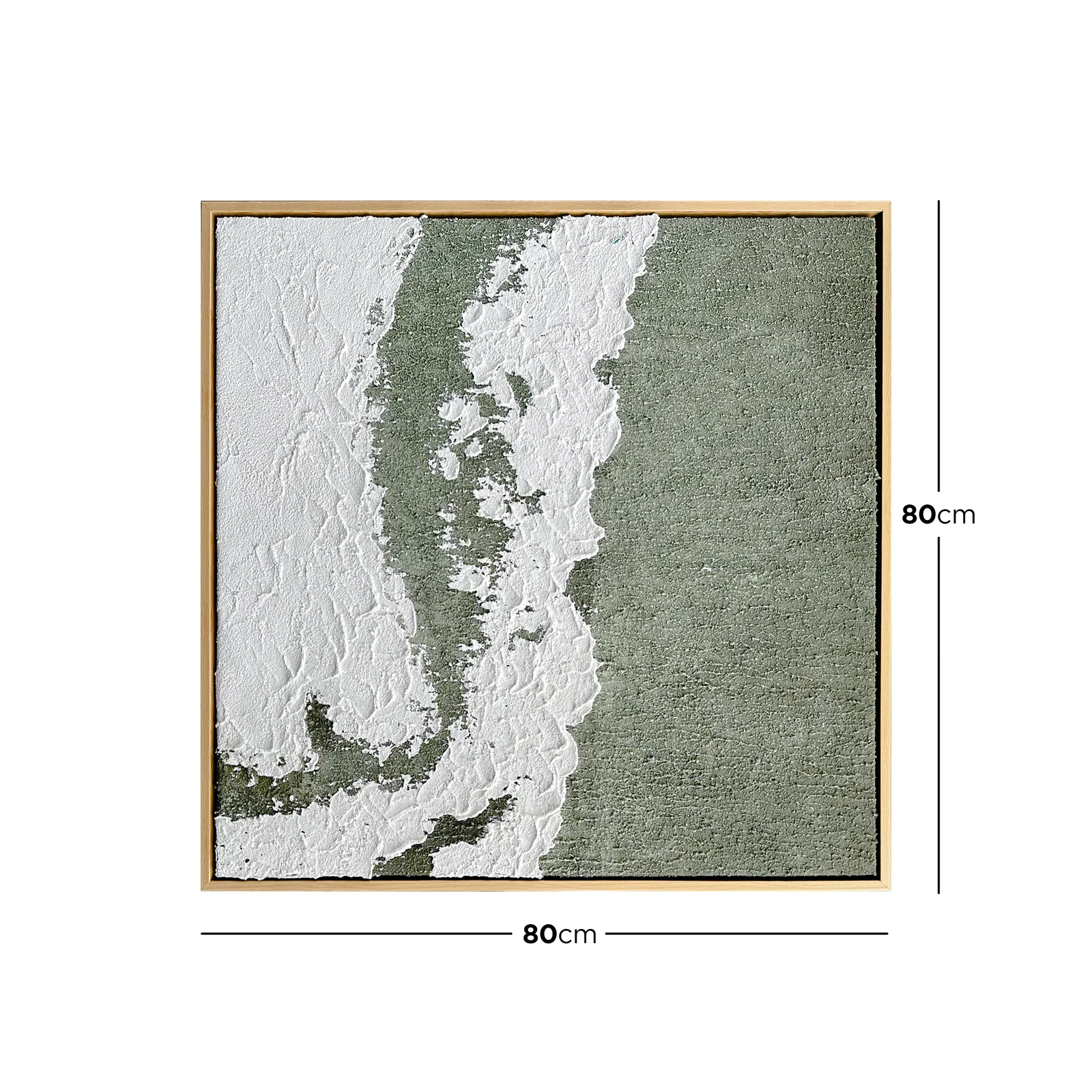 Serene 80x80cm Framed Textured Canvas 3D Wall Art - Image 5