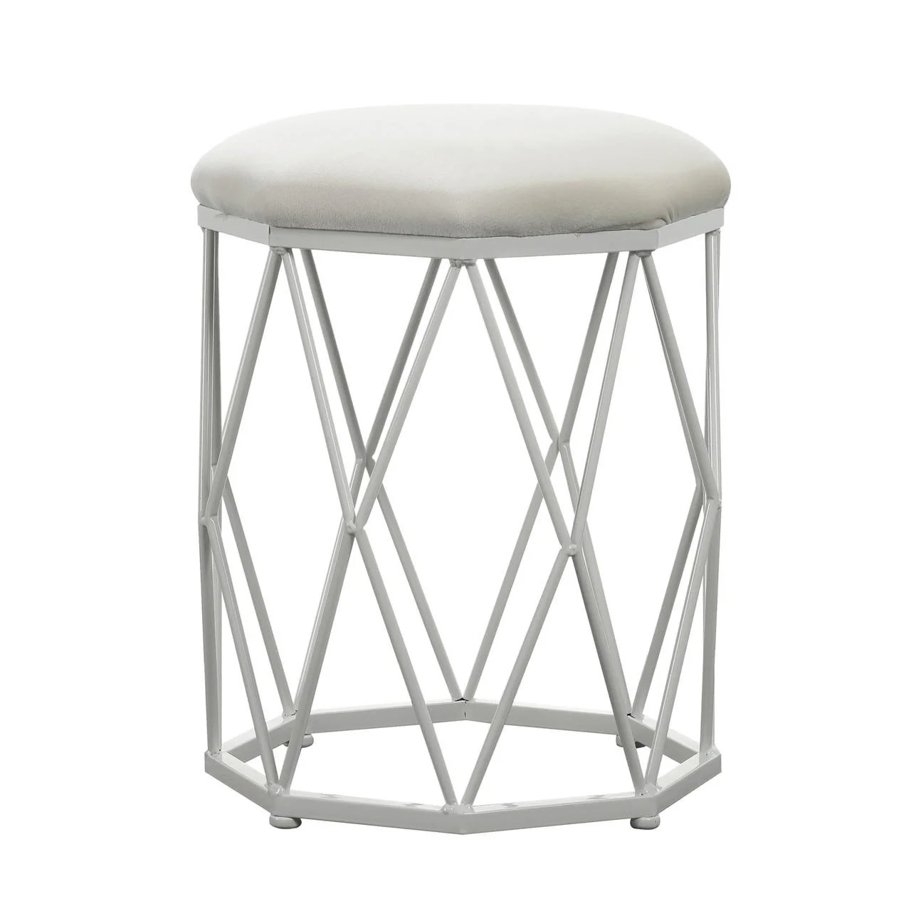 Serenity & Paisley Makeup Vanity Table & Stool Set in White - Image 11