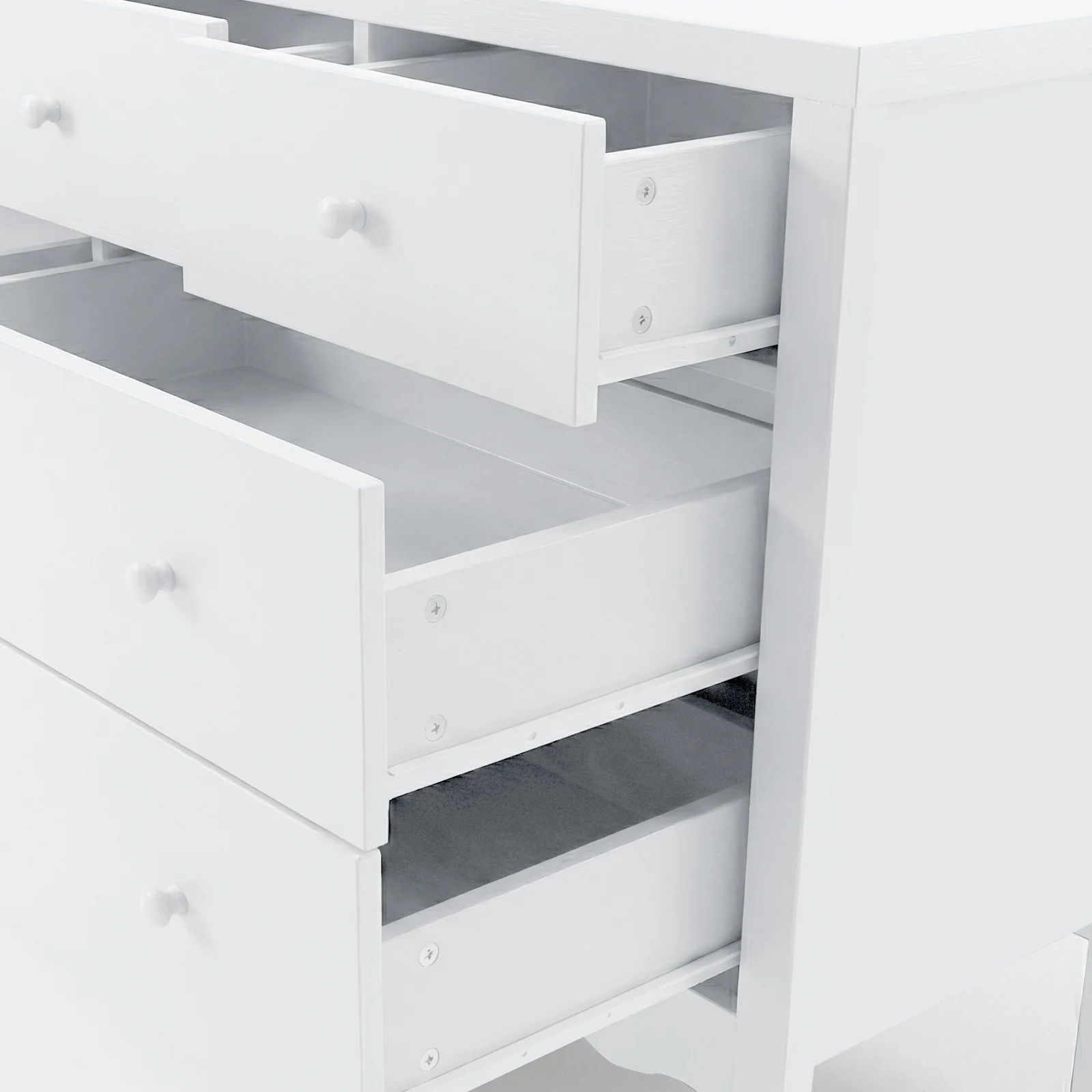 Serra 150cm Solid Pine 7-drawer Lowboy Dresser in White - Image 9