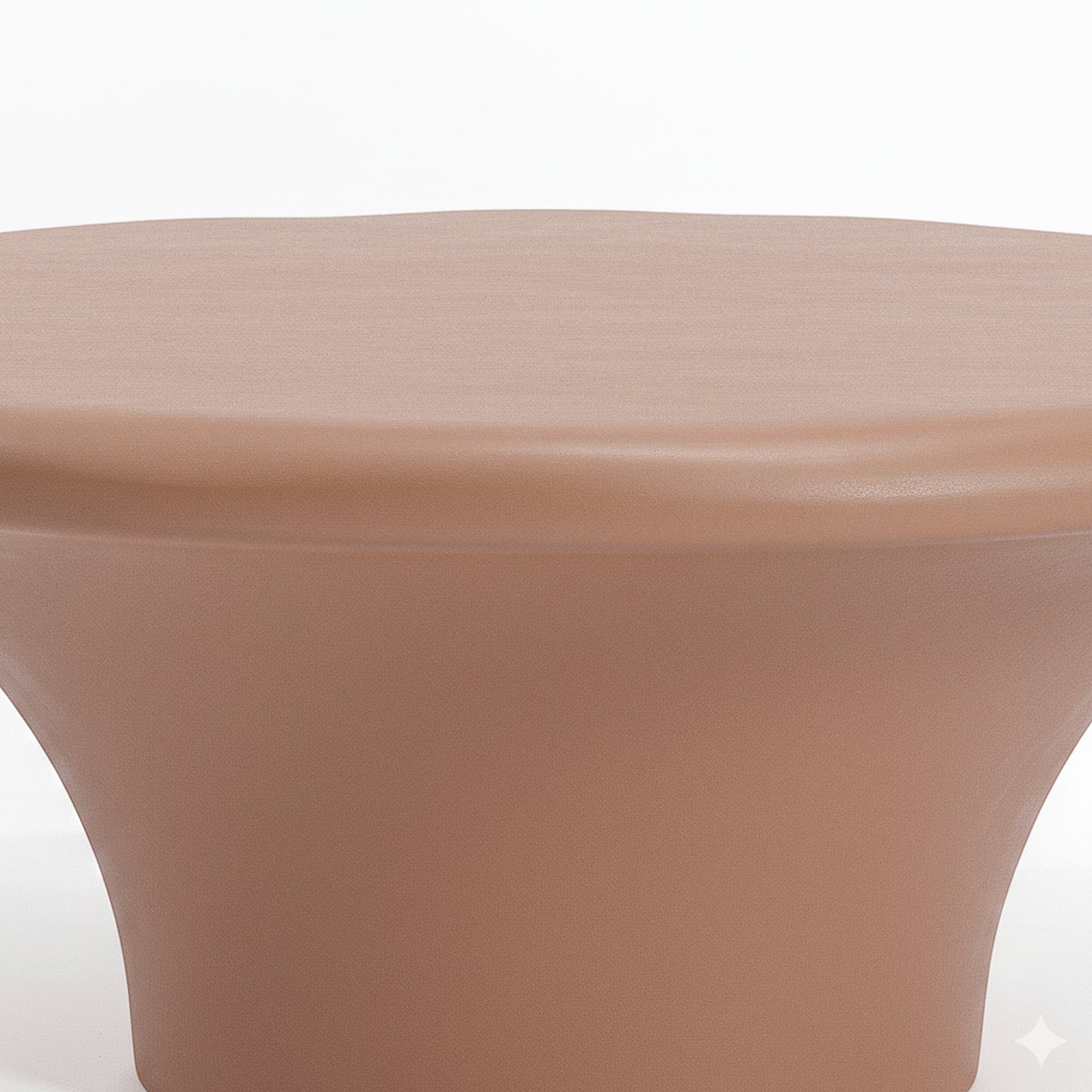 Servel 80cm Sculpted Concrete Coffee Table in Terracotta - Image 3