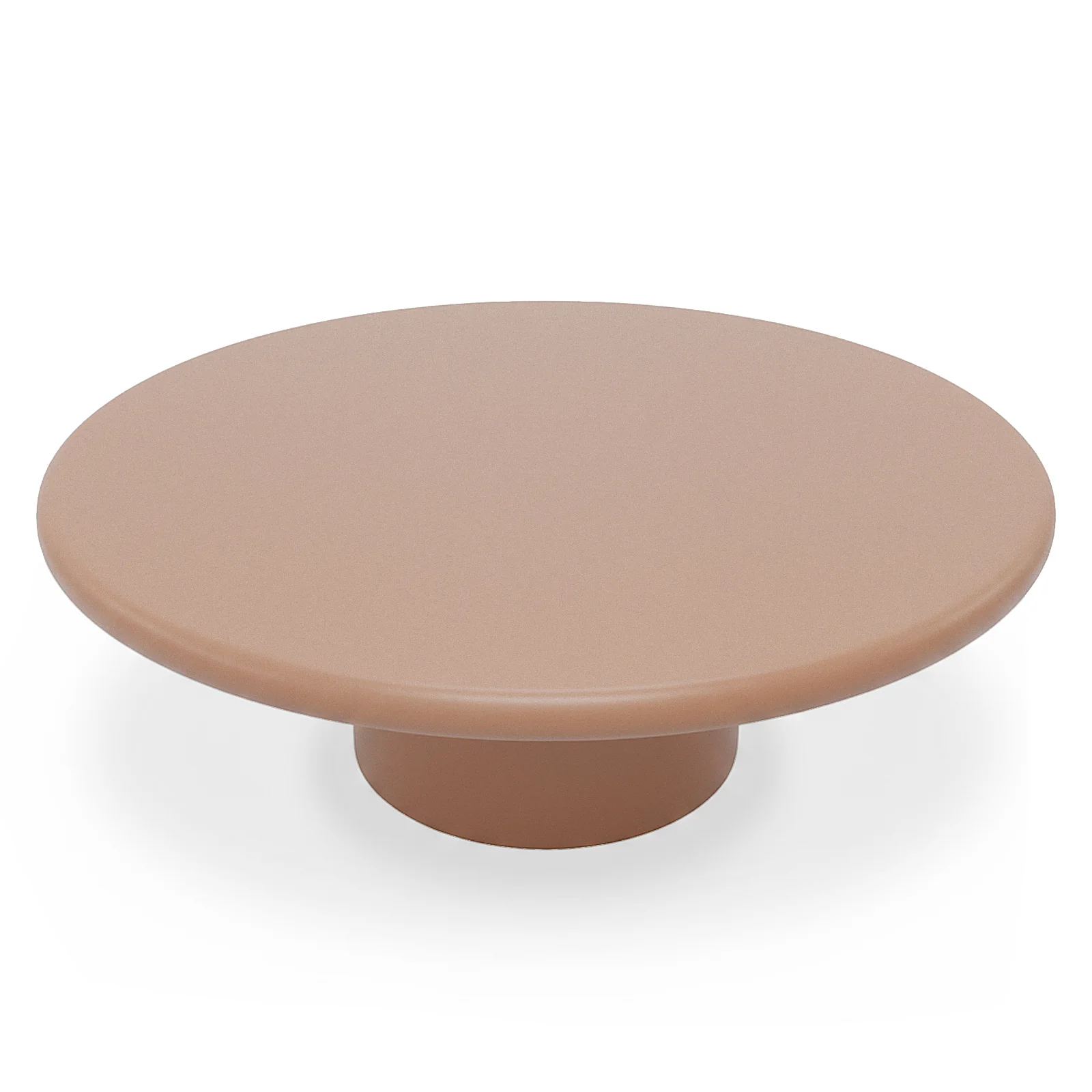 Servel 80cm Sculpted Concrete Coffee Table in Terracotta - Image 7