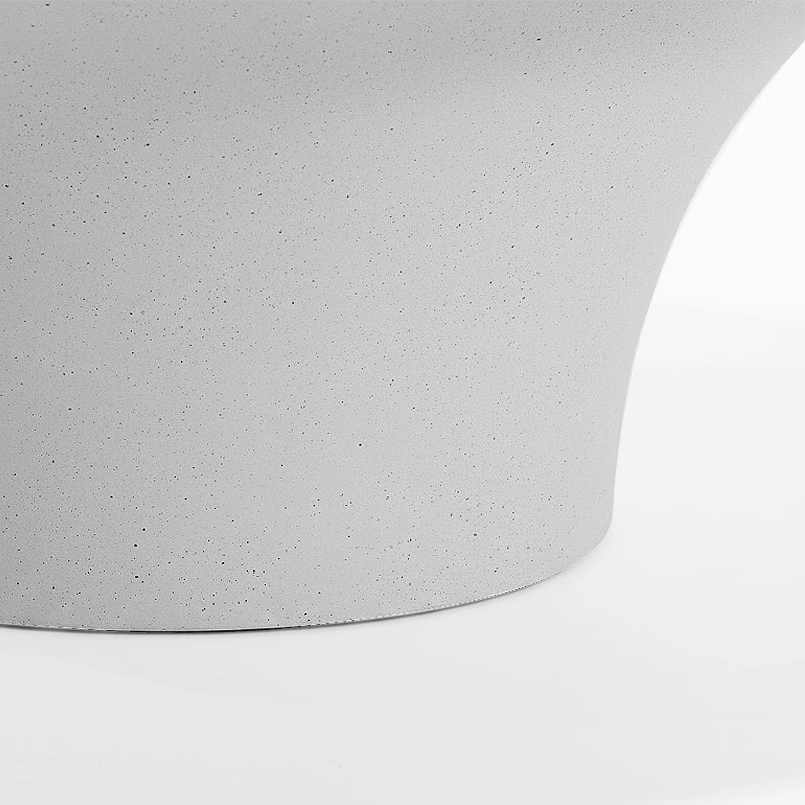 Servel 80cm Sculpted Concrete Coffee Table in White - Image 4