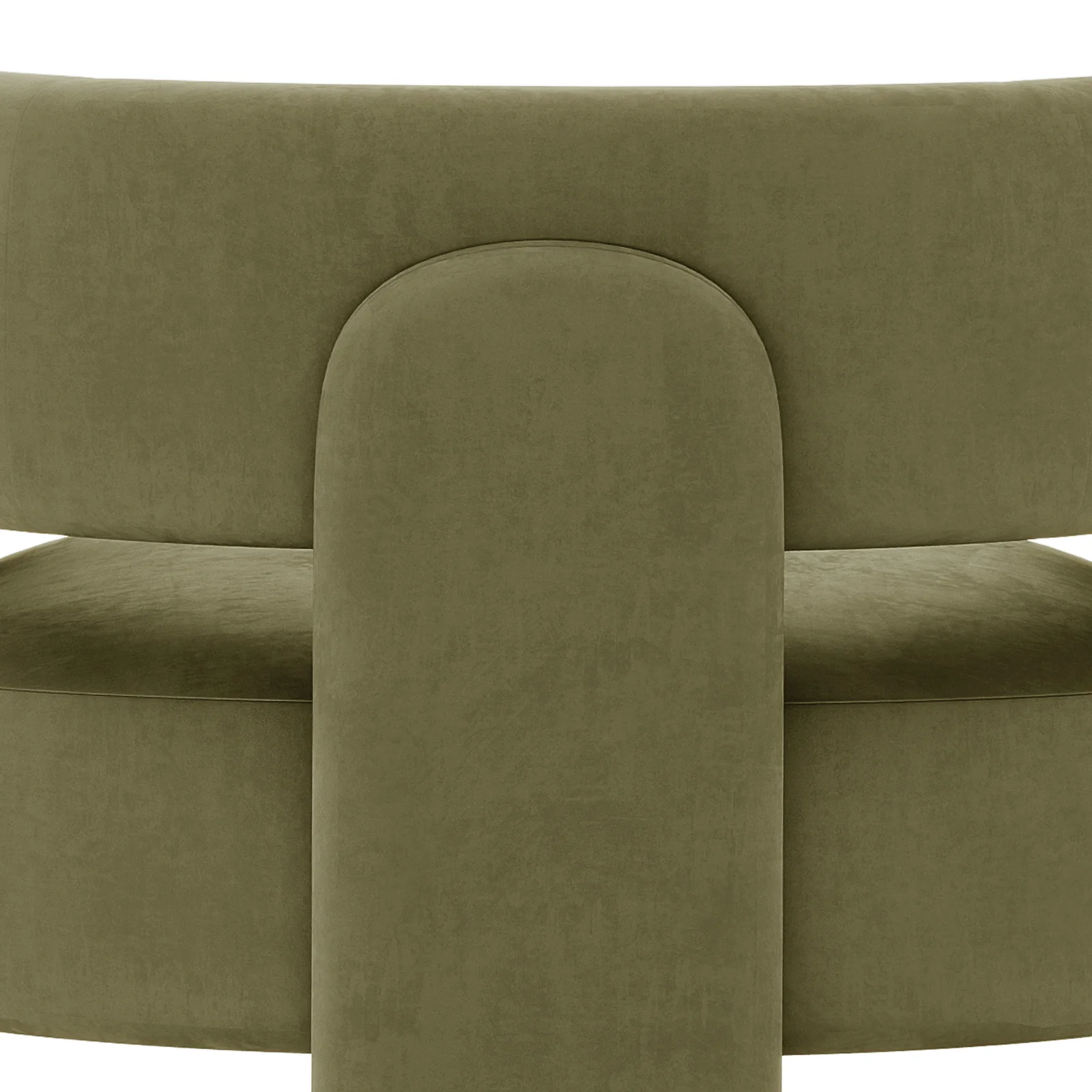 Seto Velvet Curved Accent Chair in Sage - Image 10